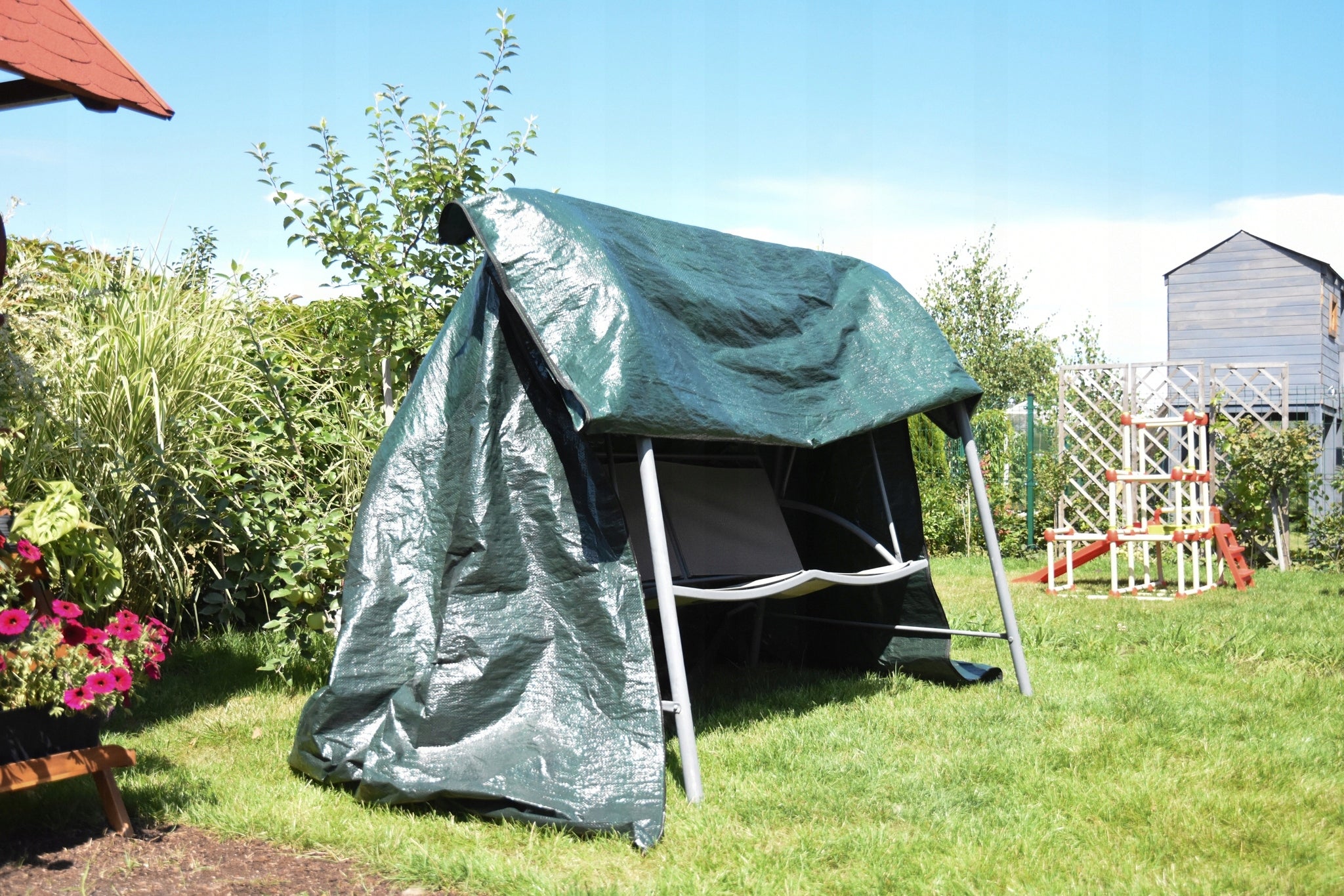 GARDEN SWING COVER 220 x 150 x 170 cm GREEN TWO LOCKS 92105 Manufacturer no brand