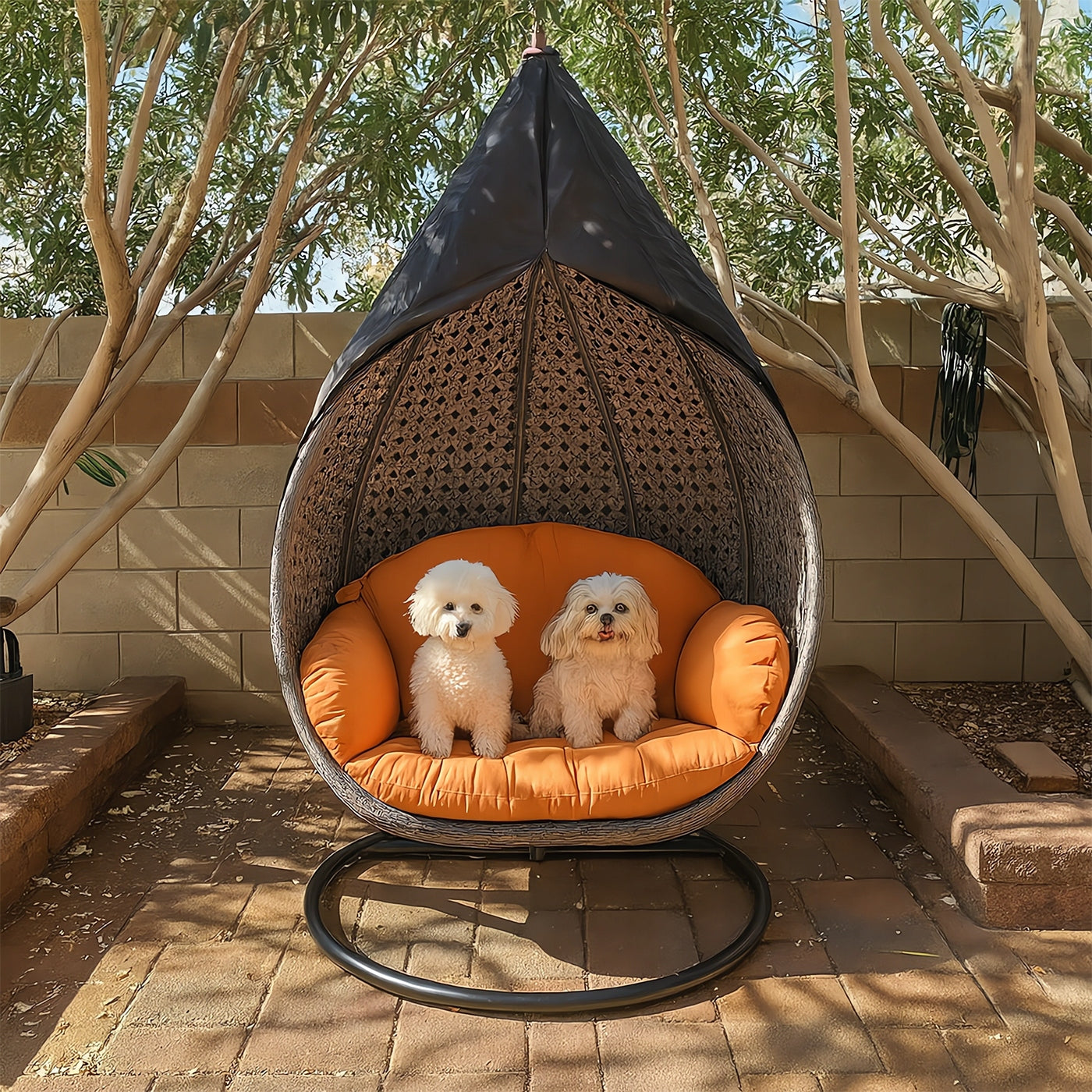 GARDEN SWING COVER COCOON basket hanging WATERPROOF UV COVER UNI Color black