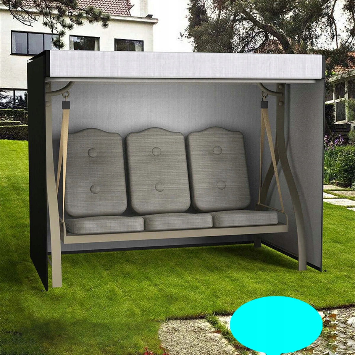 GARDEN SWING COVER Protective cover for 3-4 seats XXL Length 220 cm