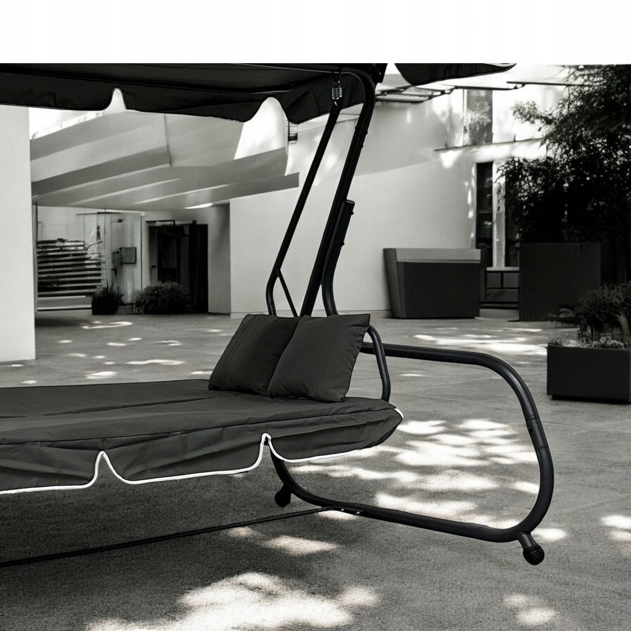 GARDEN SWING FOLDING FREESTANDING LARGE, ROCKING GREY XXL Seat length 170 cm