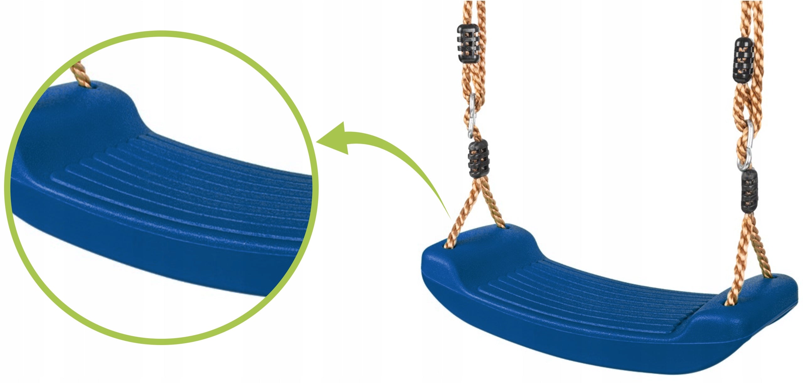 GARDEN SWING FOR CHILDREN BENCH BOARD SEAT NAVY BLUE PLASTIC EAN (GTIN) 5906196206347