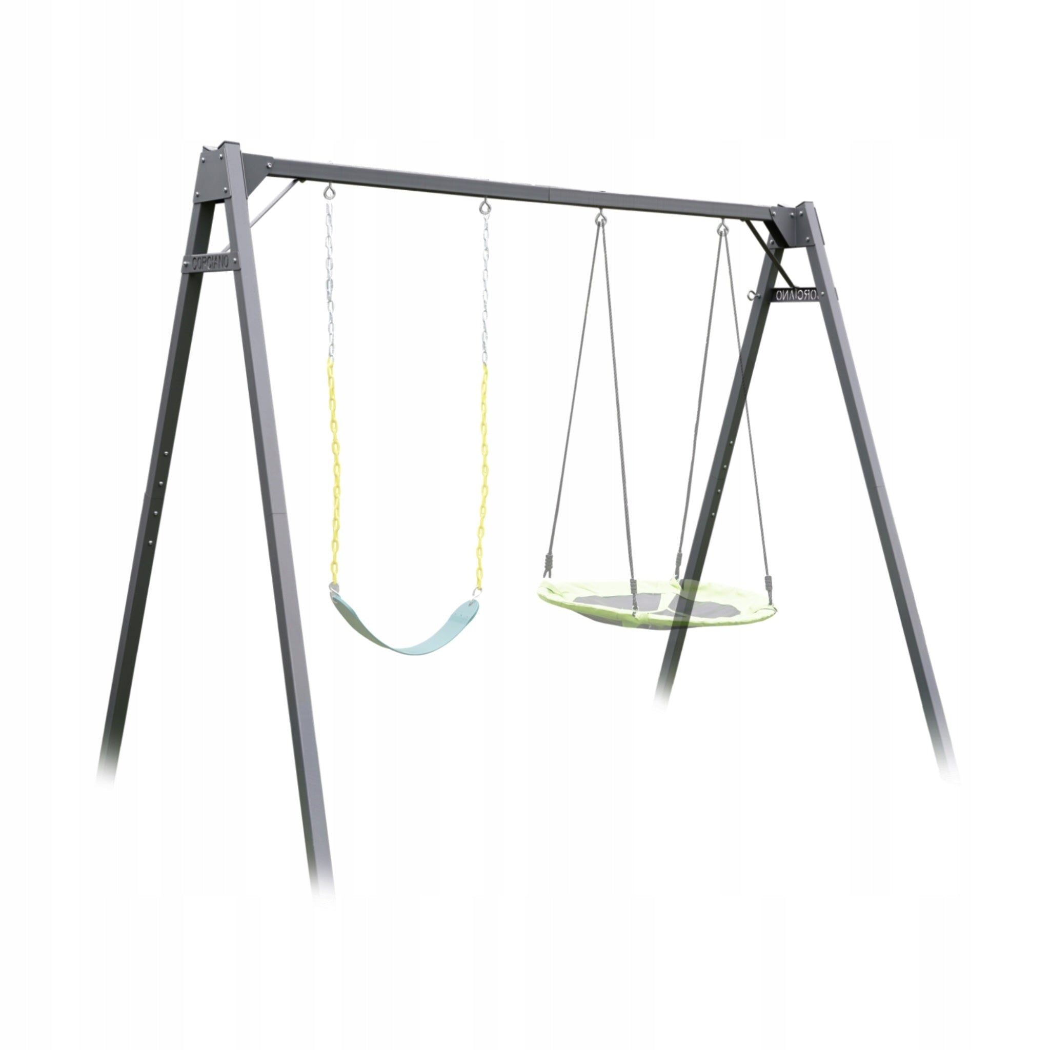 GARDEN SWING FOR CHILDREN DOUBLE FRAME CORCIANO FOR GARDEN STEEL Manufacturer Corciano