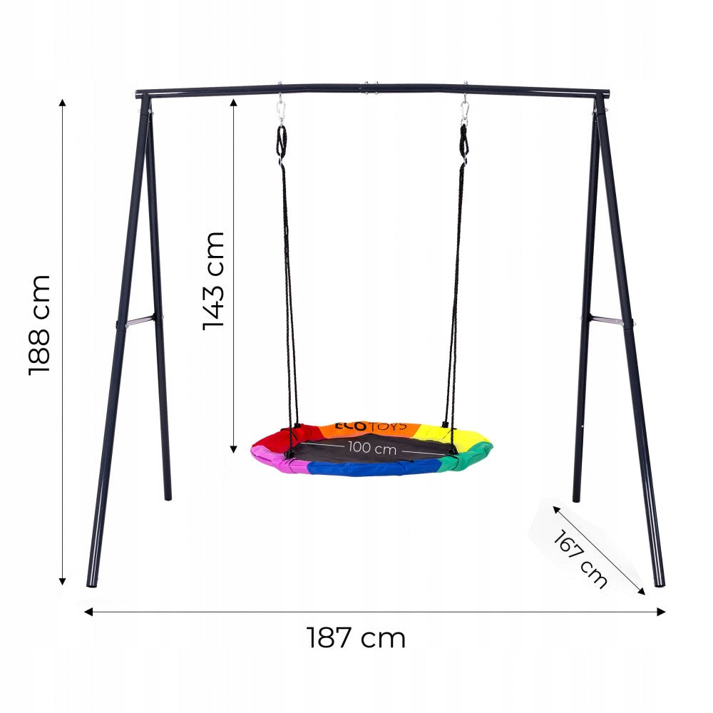 GARDEN SWING FOR CHILDREN NEST 100 CM STEEL STELAZ Material of manufacture metal