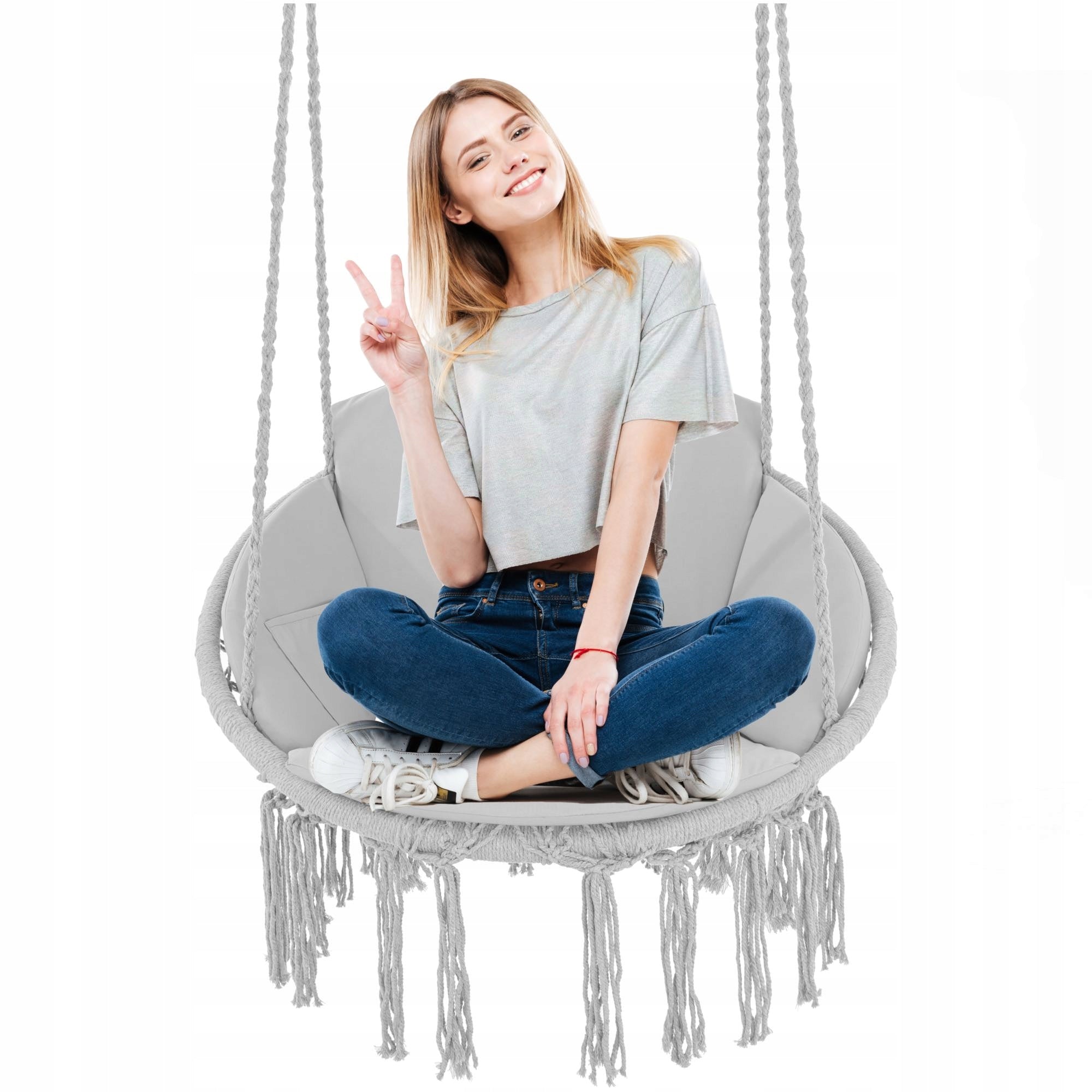 GARDEN SWING GREY ROCKER CHAIR GARDEN HAMMOCK MODERN + PILLOW FREEBIE EAN (GTIN) 5903068863196
