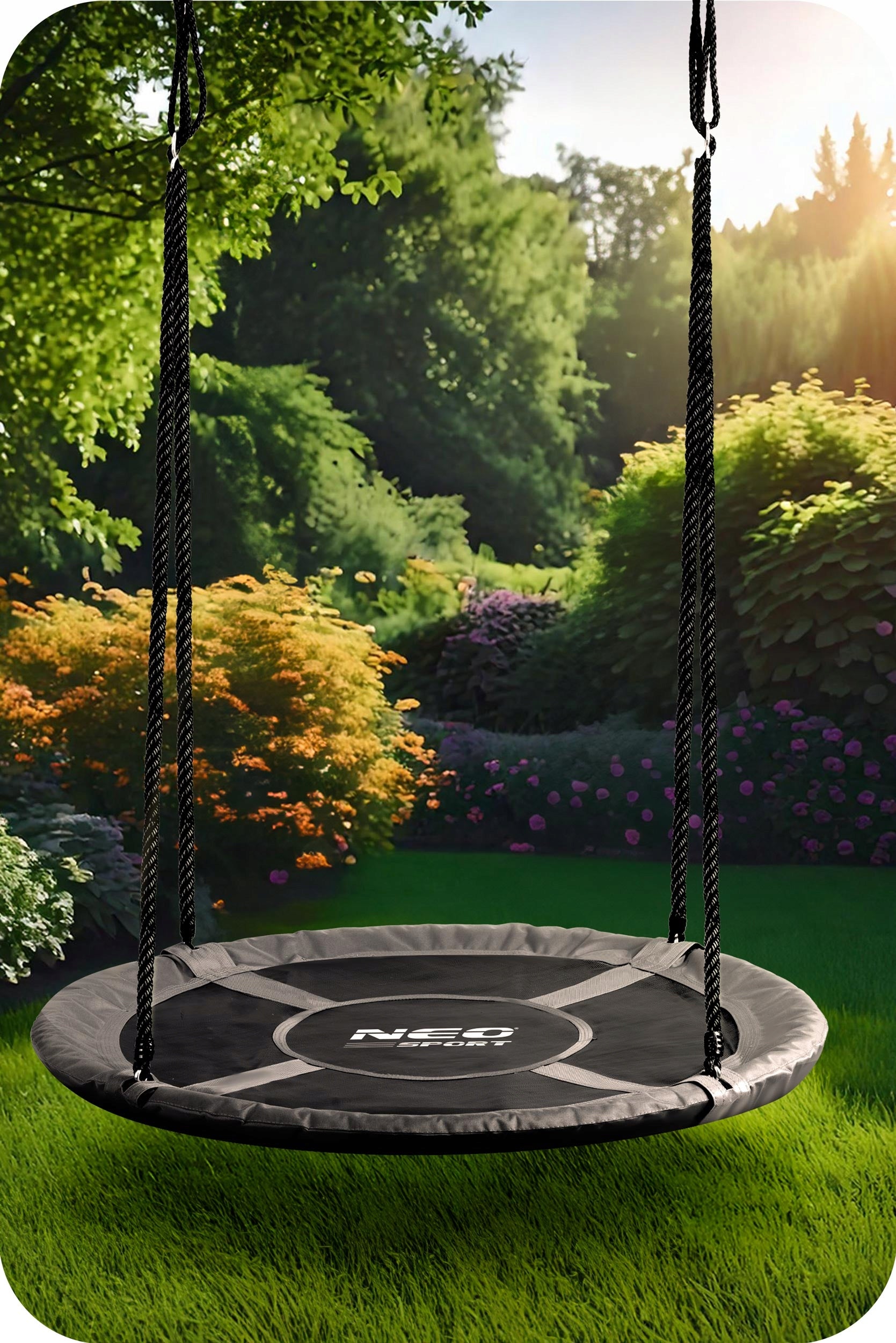 GARDEN SWING LARGE STRONG STORK NEST HANGING CHAIR 110 cm XXL Packaging status original
