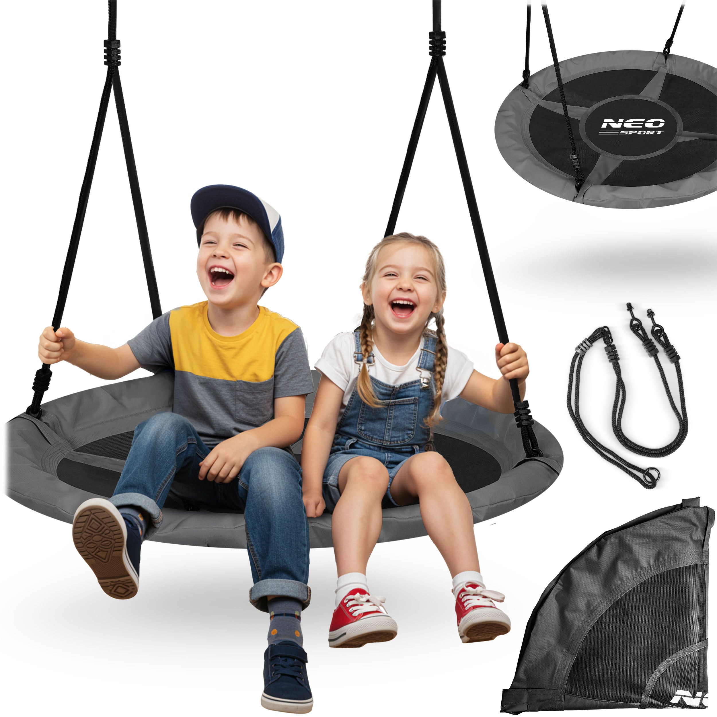 GARDEN SWING LARGE STRONG STORK NEST HANGING CHAIR 110 cm XXL