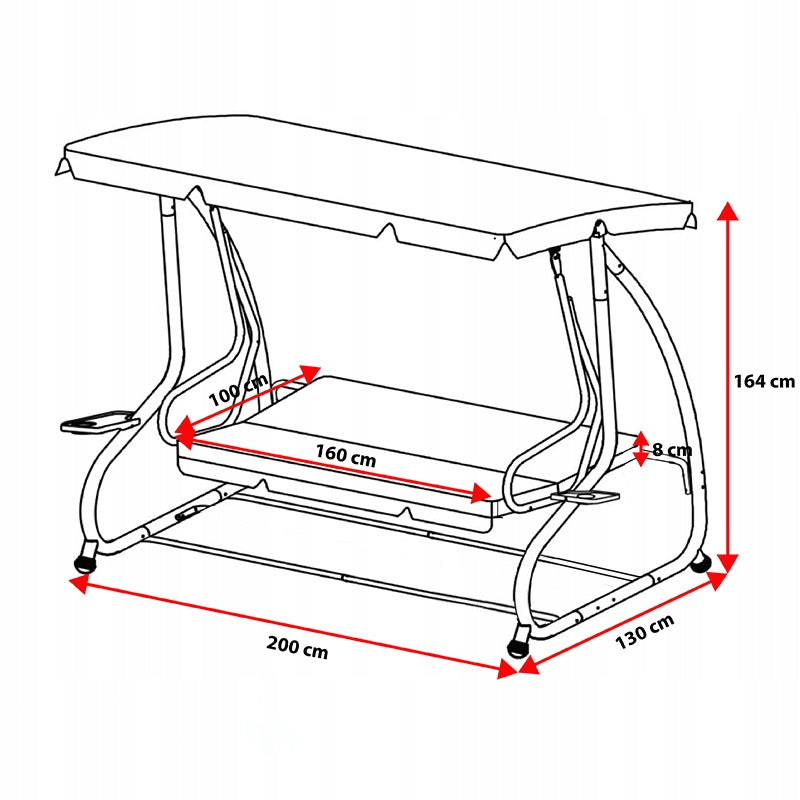 GARDEN SWING METAL COUCH FOLDING ROCKING BENCH FOR TERRACE CANOPY Manufacturer VELACO