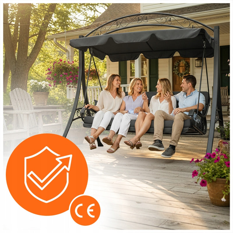 GARDEN SWING METAL ROCKING BENCH FOR TERRACE CANOPY + SOFT SEAT Product weight with unit packaging 33 kg