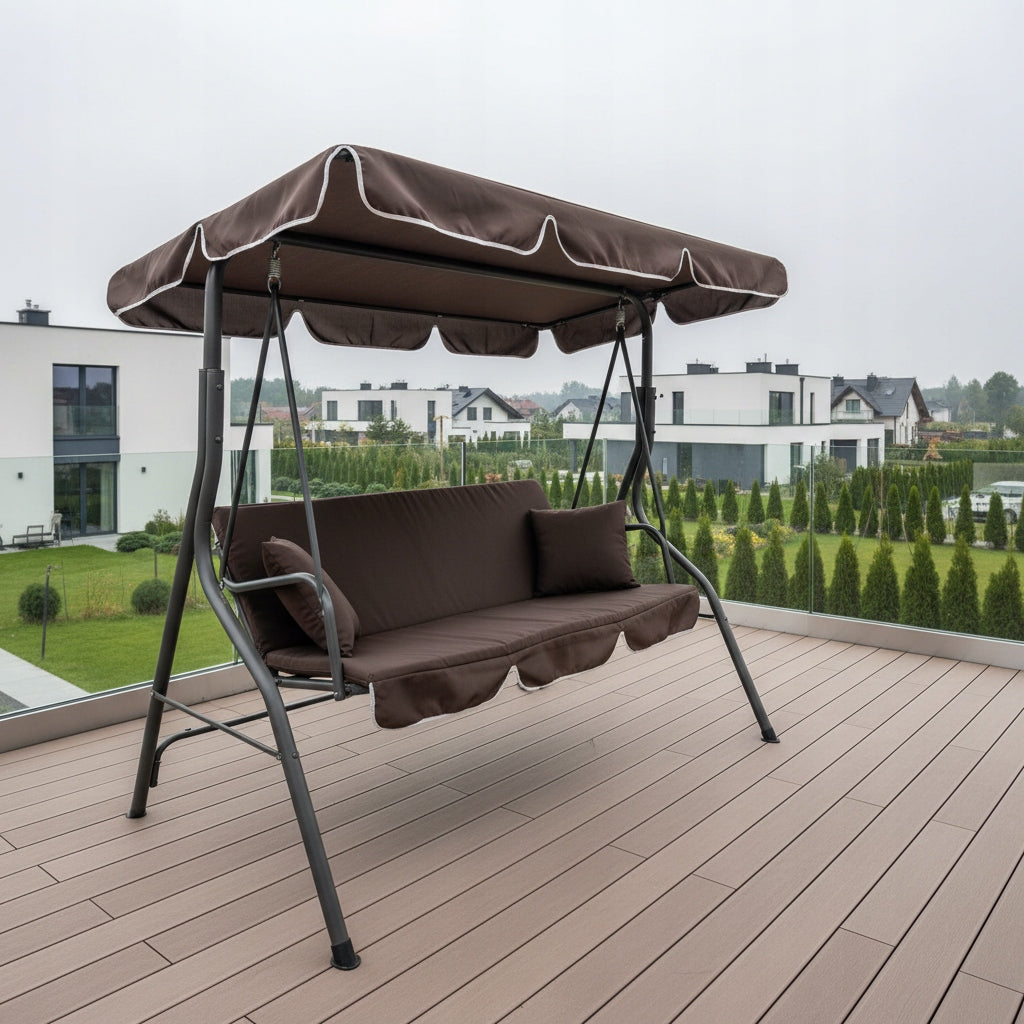 GARDEN SWING MTG 4003A ROCKING FREESTANDING 3 SEATER BROWN Manufacturer code MAS-4003A