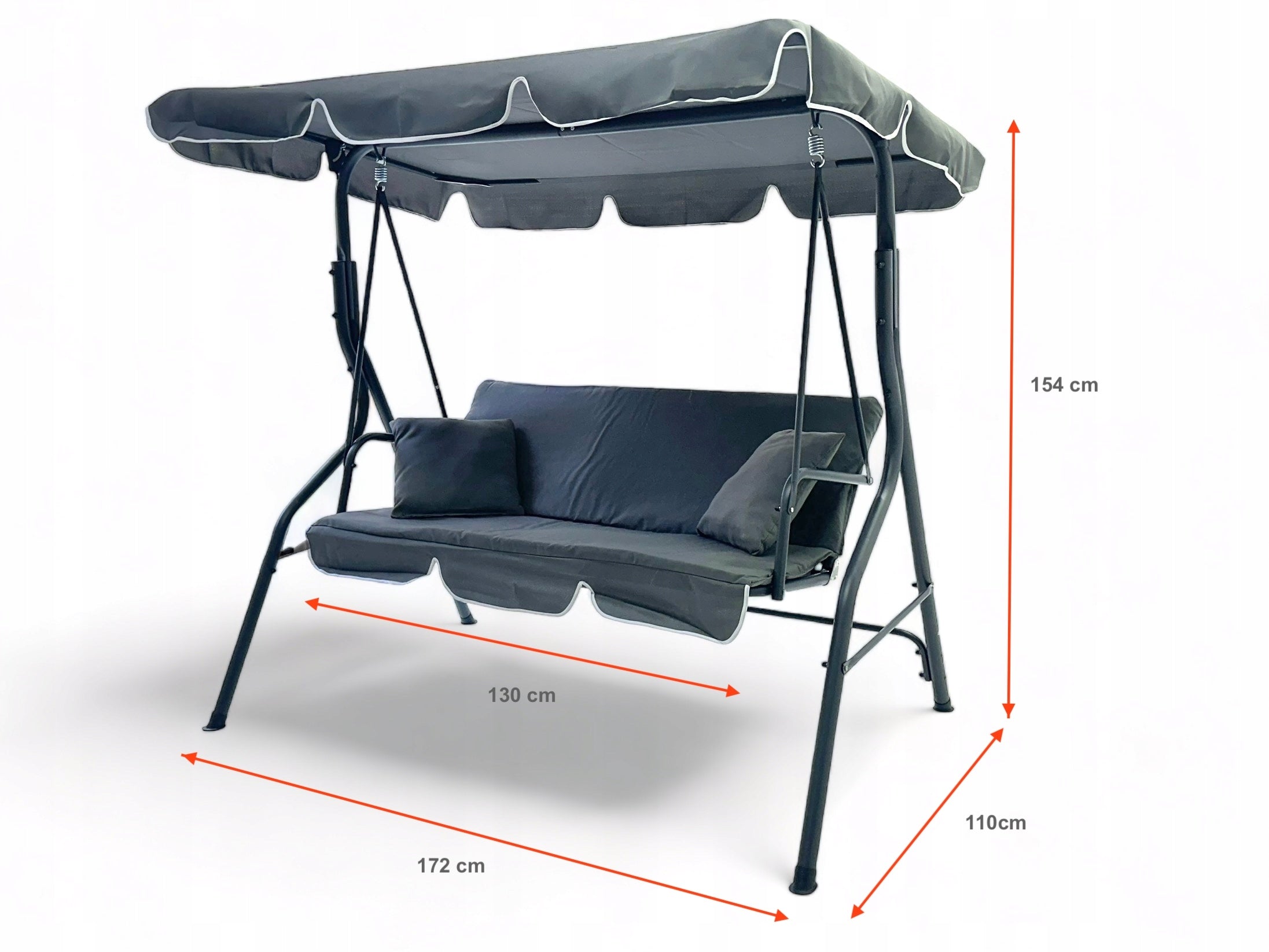 GARDEN SWING MTG 4003A ROCKING FREESTANDING 3 SEATER LIGHT GREY Kind freestanding
