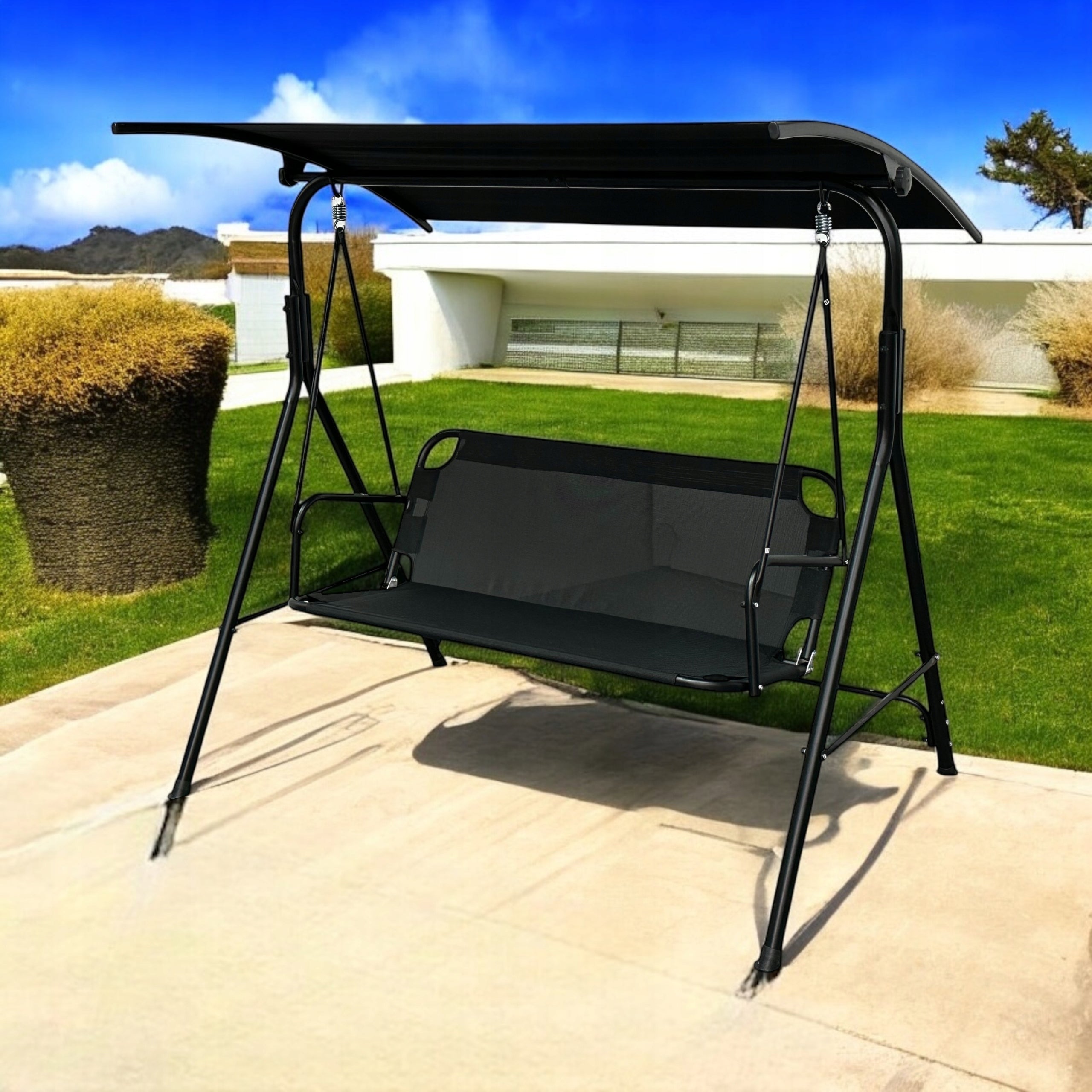 GARDEN SWING MTG 4006 ROCKING FREESTANDING 3 SEATER BLACK Manufacturer no brand