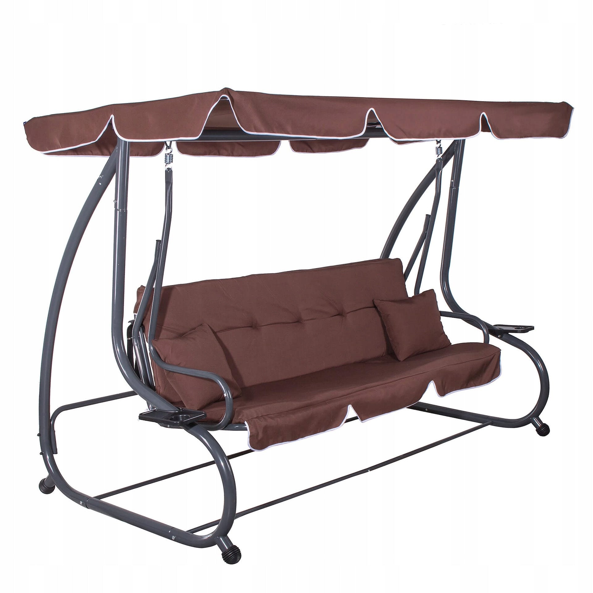 GARDEN SWING ROCKING BENCH 4 SEATER FOLDING 2in1 + VISOR MATTRESS Seat width 50 cm