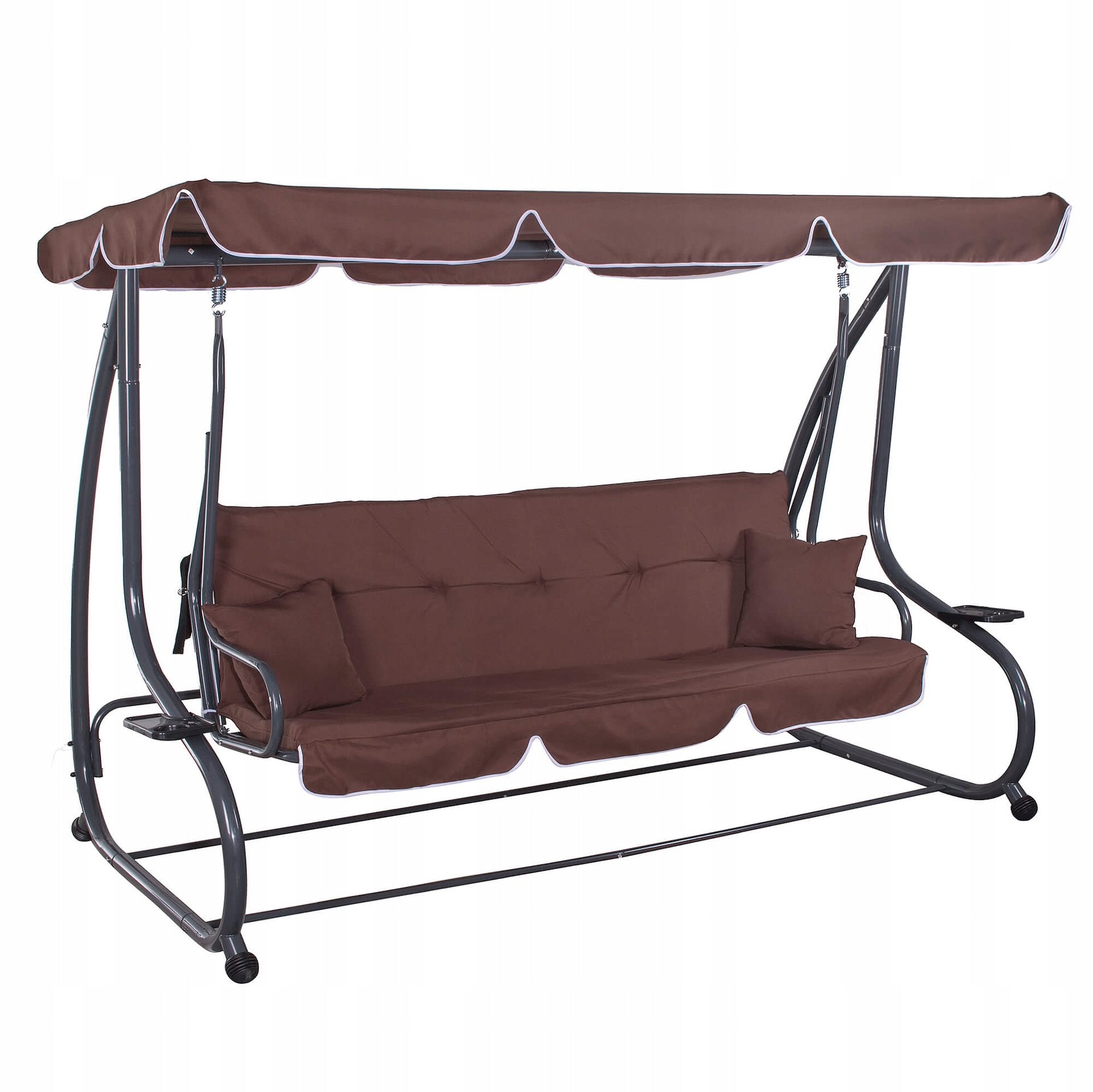 GARDEN SWING ROCKING BENCH 4 SEATER FOLDING 2in1 + VISOR MATTRESS