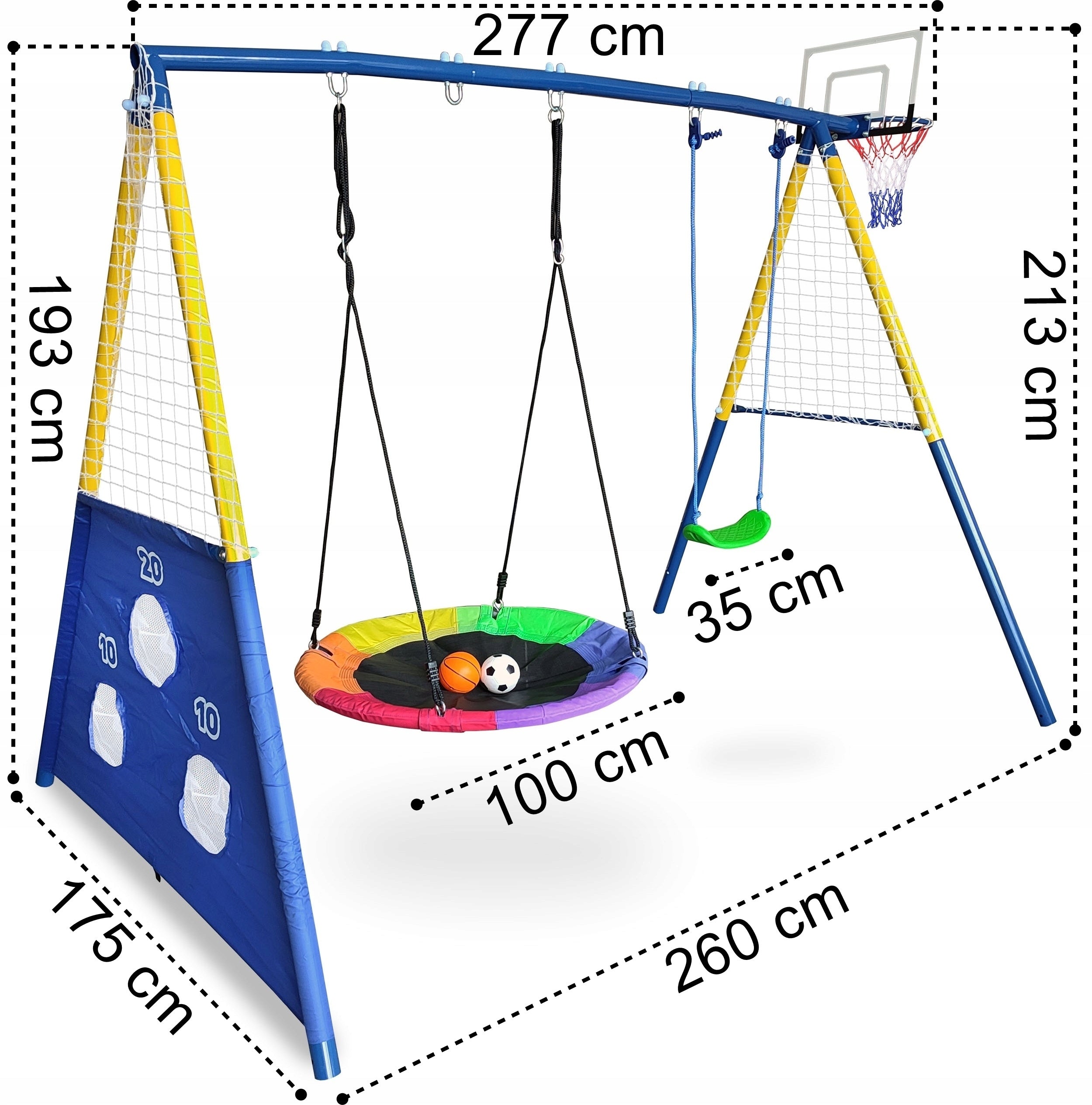 GARDEN SWING SQUARE TOYS FOR CHILDREN SWING FRAME STORK NEST Brand eHokery