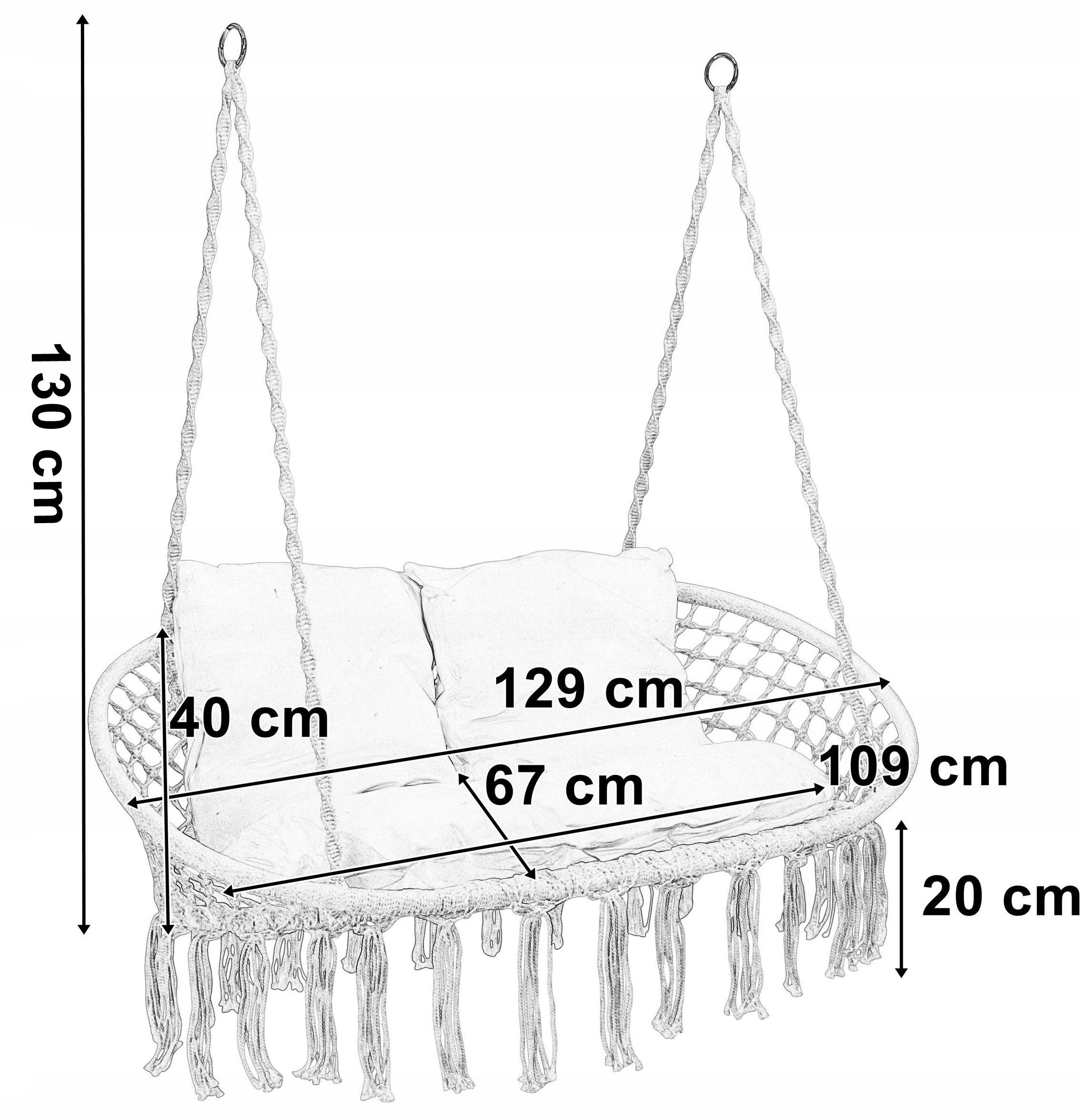 GARDEN SWING STORK NEST HANGING CHAIR DOUBLE HAMMOCK Manufacturer code 5902340320860