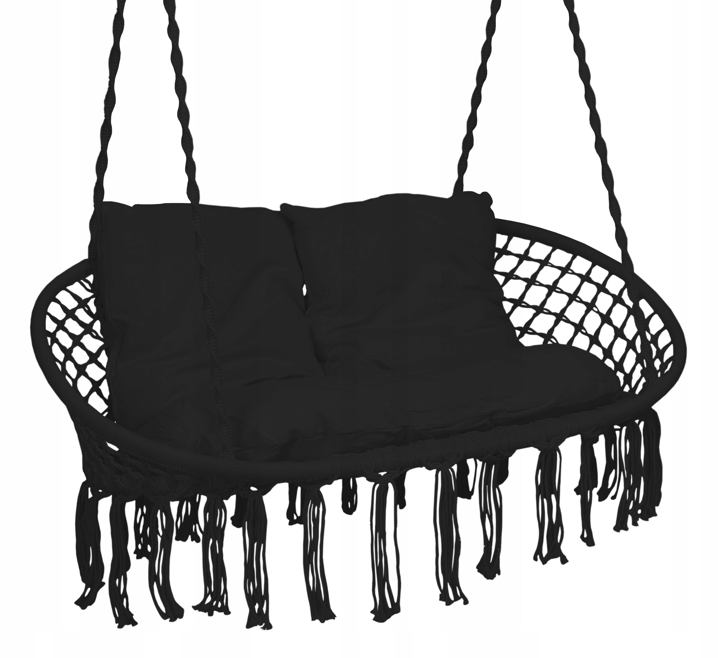 GARDEN SWING STORK NEST HANGING CHAIR DOUBLE HAMMOCK Seat length 67 cm