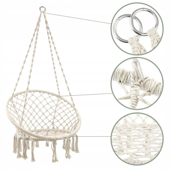 GARDEN SWING STORK NEST HANGING CHAIR FOR GARDEN HOUSE XL BOHO Manufacturer code Huśtawka Ogrodowa Bocianie Gniazdo - 32866