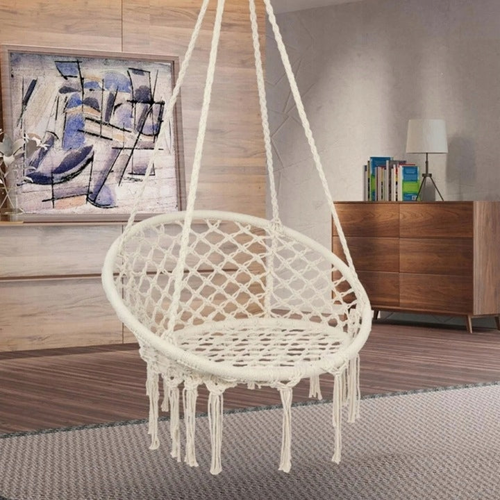 GARDEN SWING STORK NEST HANGING CHAIR FOR GARDEN HOUSE XL BOHO Seat width 60 cm