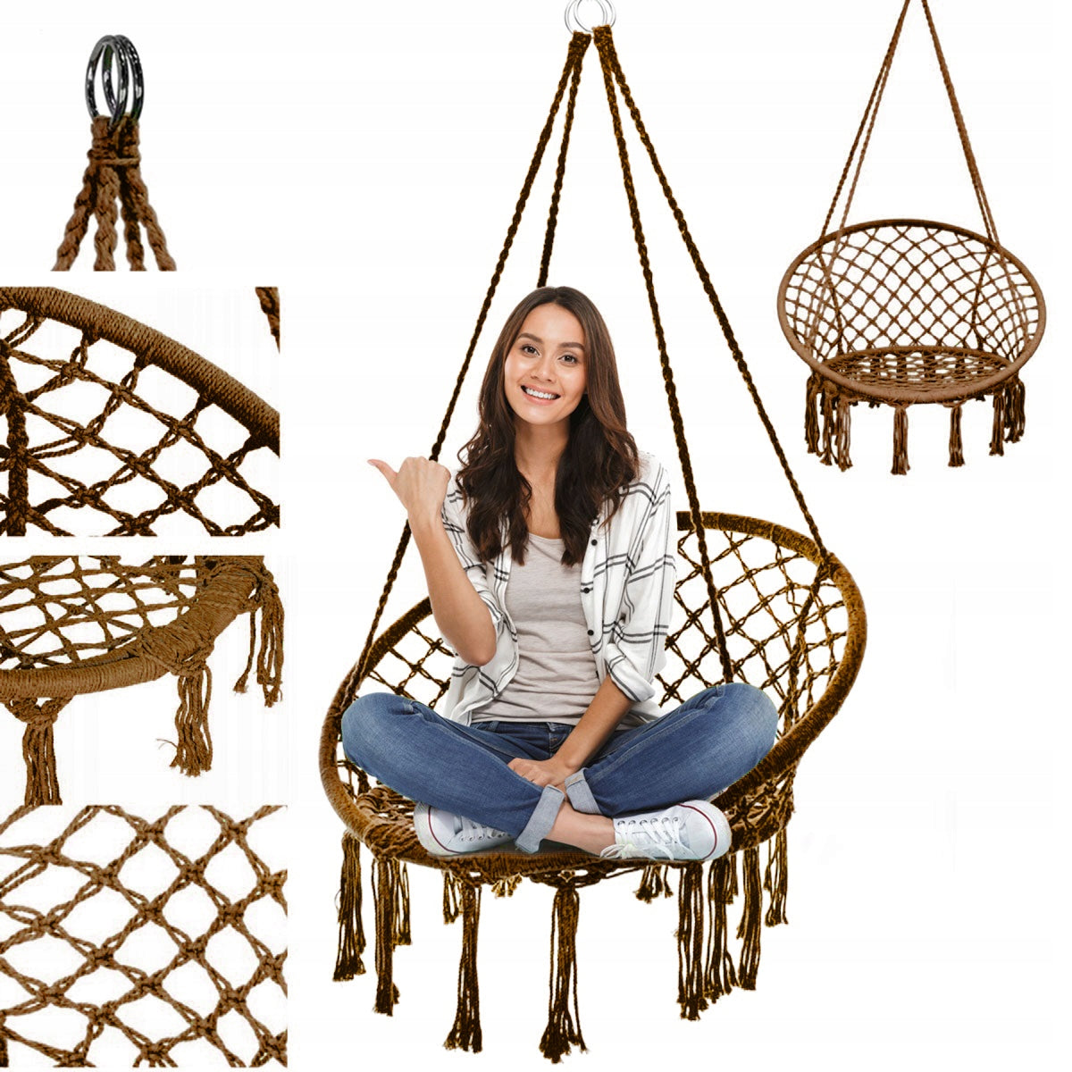 GARDEN SWING STORK NEST HANGING CHAIR FOR GARDEN HOUSE XL BOHO