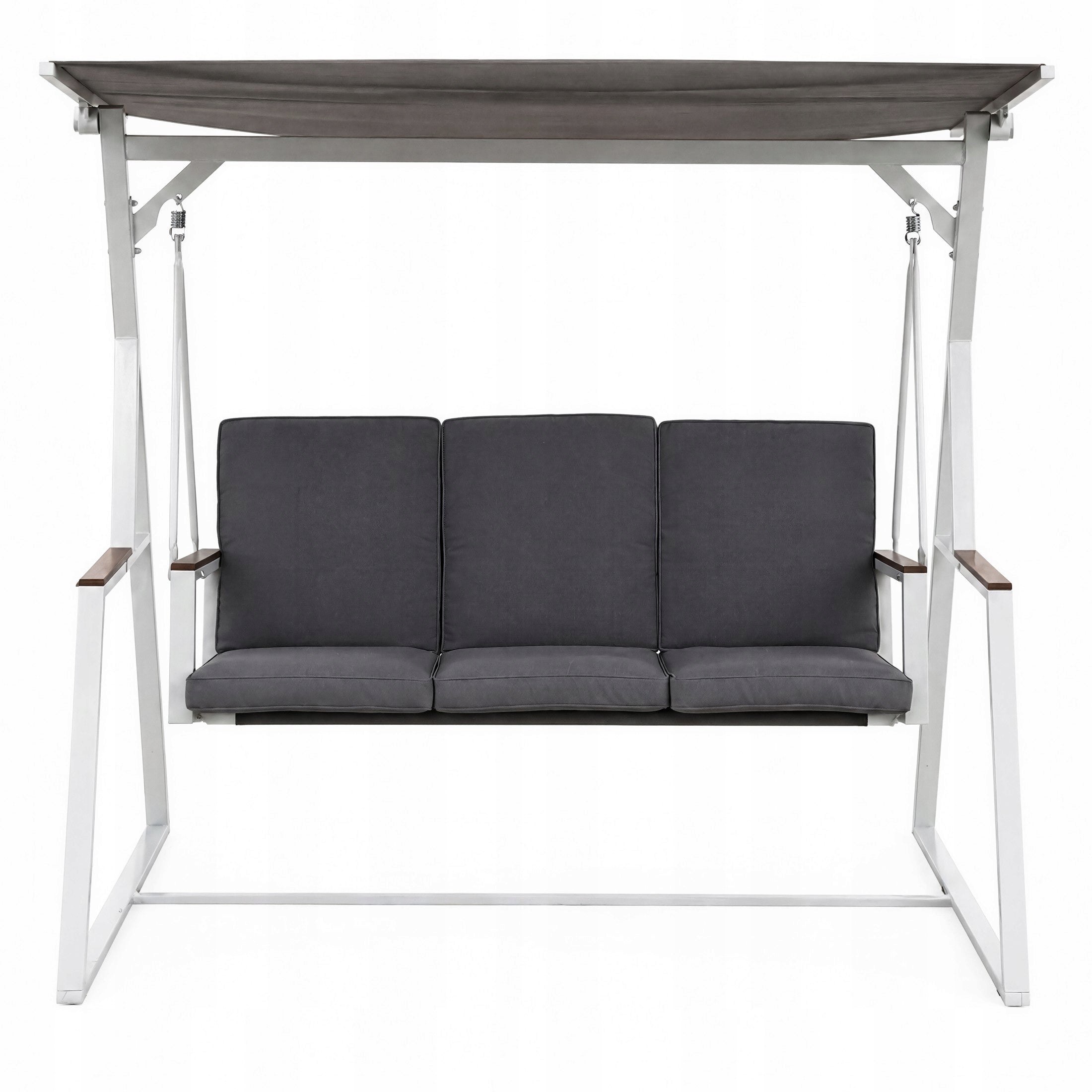 GARDEN Swing 3-Person Rocking with Canopy Large Metal Freestanding Seat width 1 cm