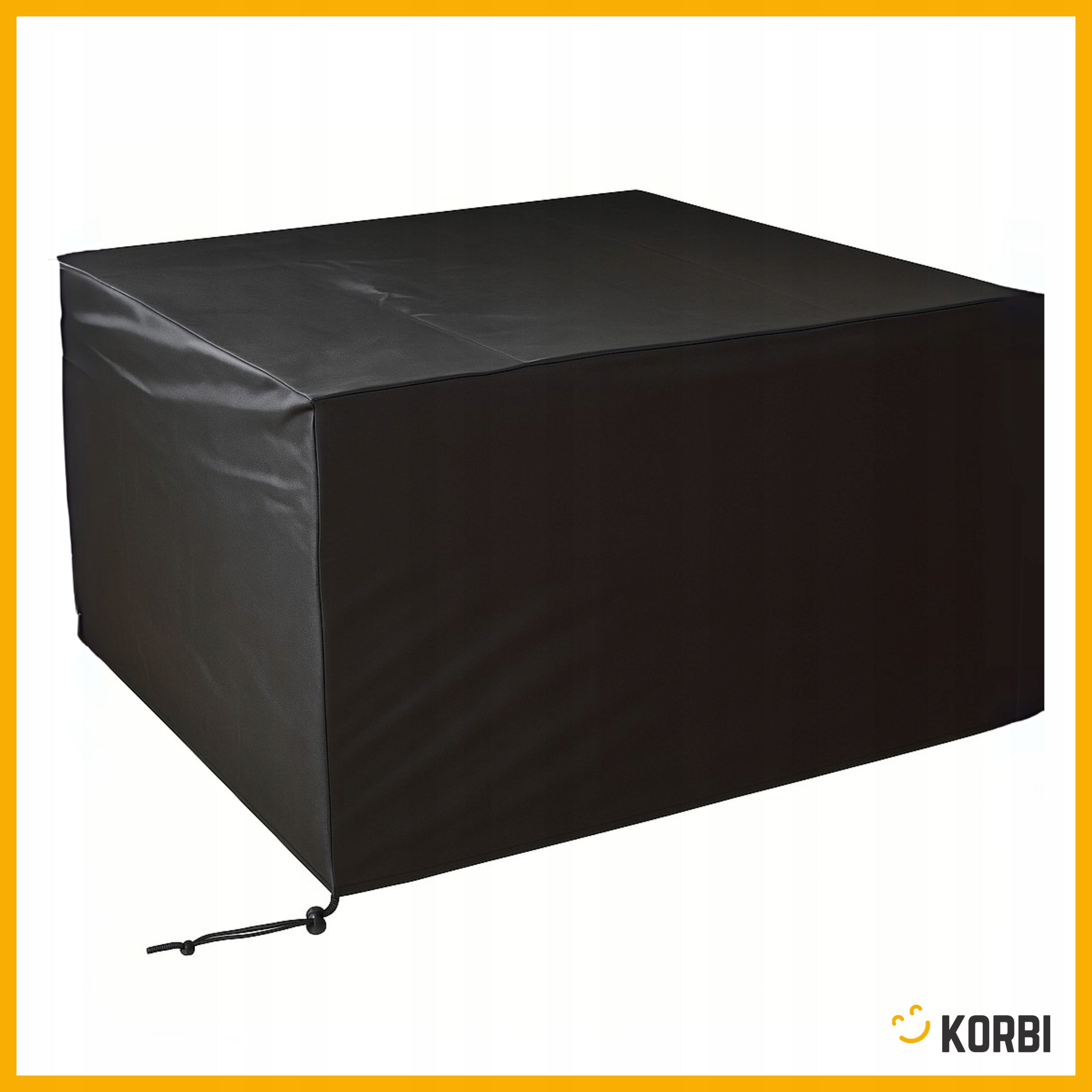 GARDEN TABLE COVER GRILL TABLE FURNITURE WATERPROOF BLACK 120x120x74 Manufacturer code Korbi POKROWIEC NA MEBLE OGRODOWE 120x120x74