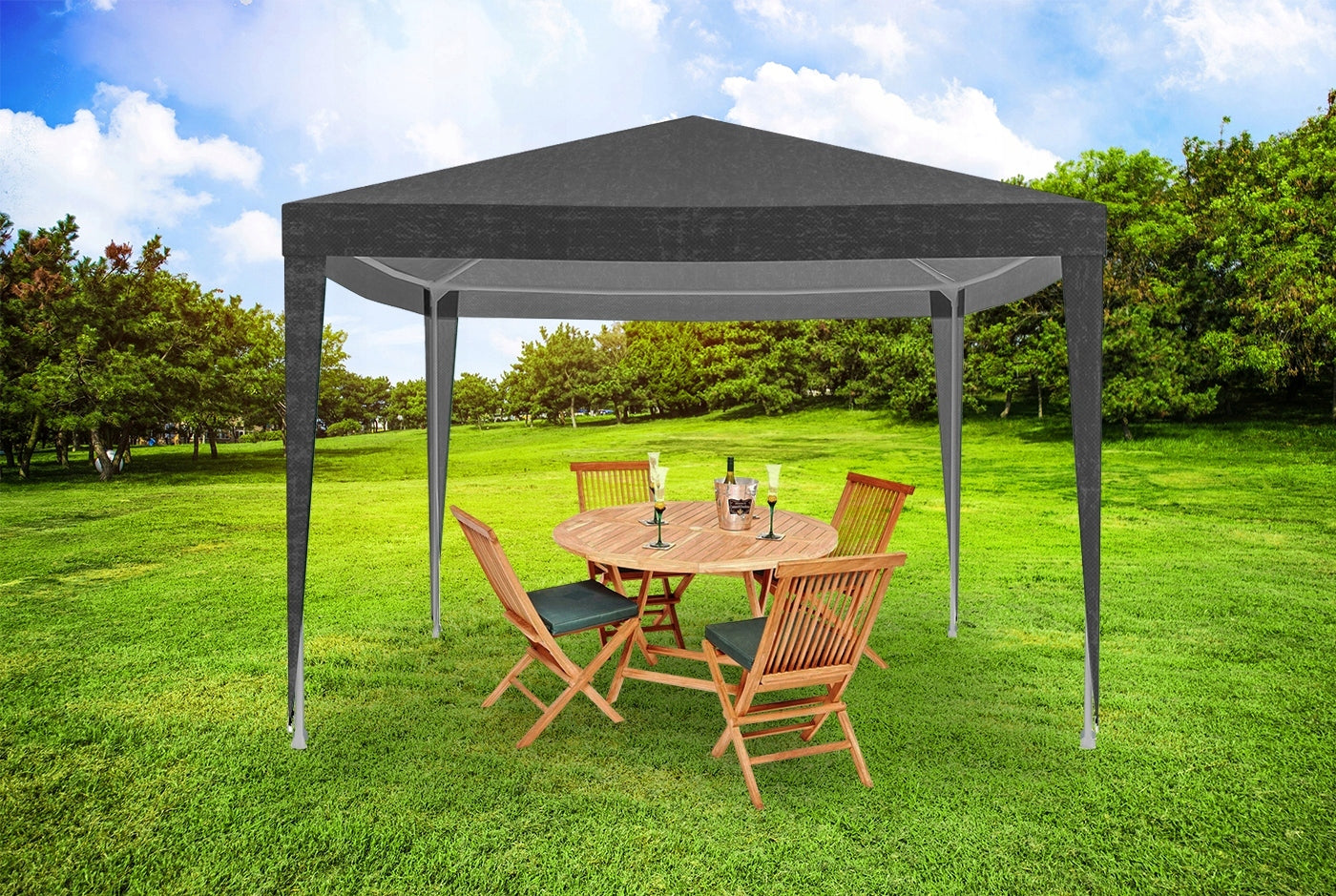 GARDEN TENT COMMERCIAL PARTY PAVILION GAZEBO FOR TERRACE ROOF WALLS 3x3 Length 3 m