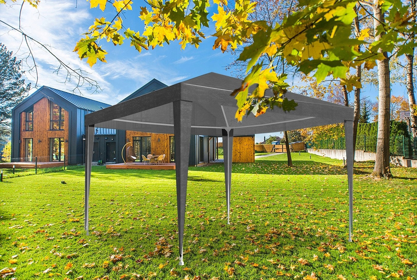 GARDEN TENT COMMERCIAL PARTY PAVILION GAZEBO FOR TERRACE ROOF WALLS 3x3 Manufacturer Gotel