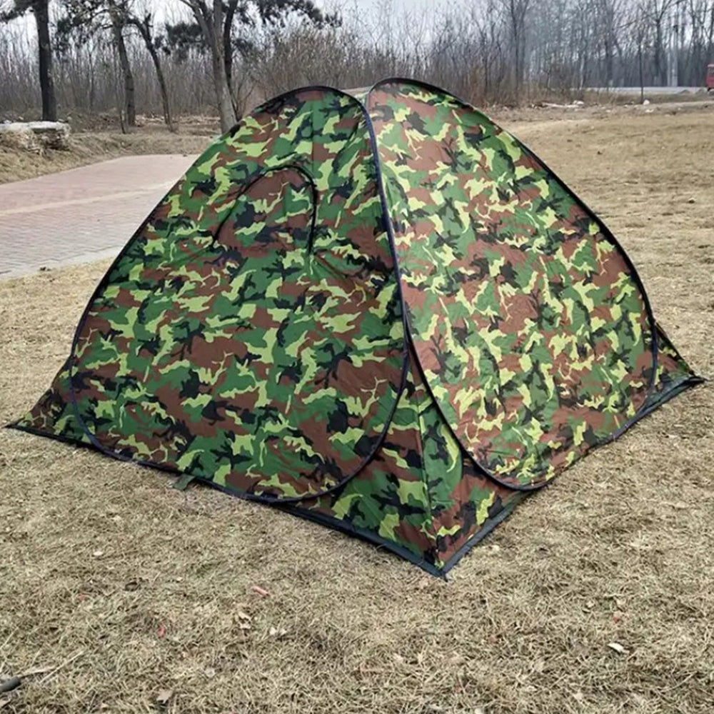GARDEN TENT HIKING HUNTING FISHING MORO 190x130 SOLID POP UP Manufacturer code NAMIOT SAMOROZKŁADAJĄCY XXL 4-OSOBOWY