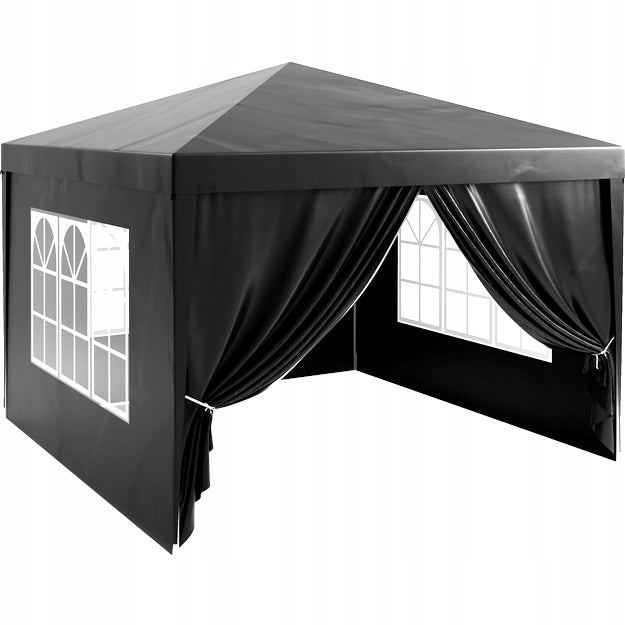 GARDEN TENT STRONG PAVILION GAZEBO 300 x 300 x 250 cm + 4 WINDOW WALLS Manufacturer no brand