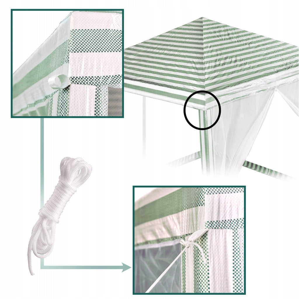 GARDEN TENT WITH MOSQUITO NET GAZEBO FOR GARDEN STABLE 3X3M Number of side walls 4 walls