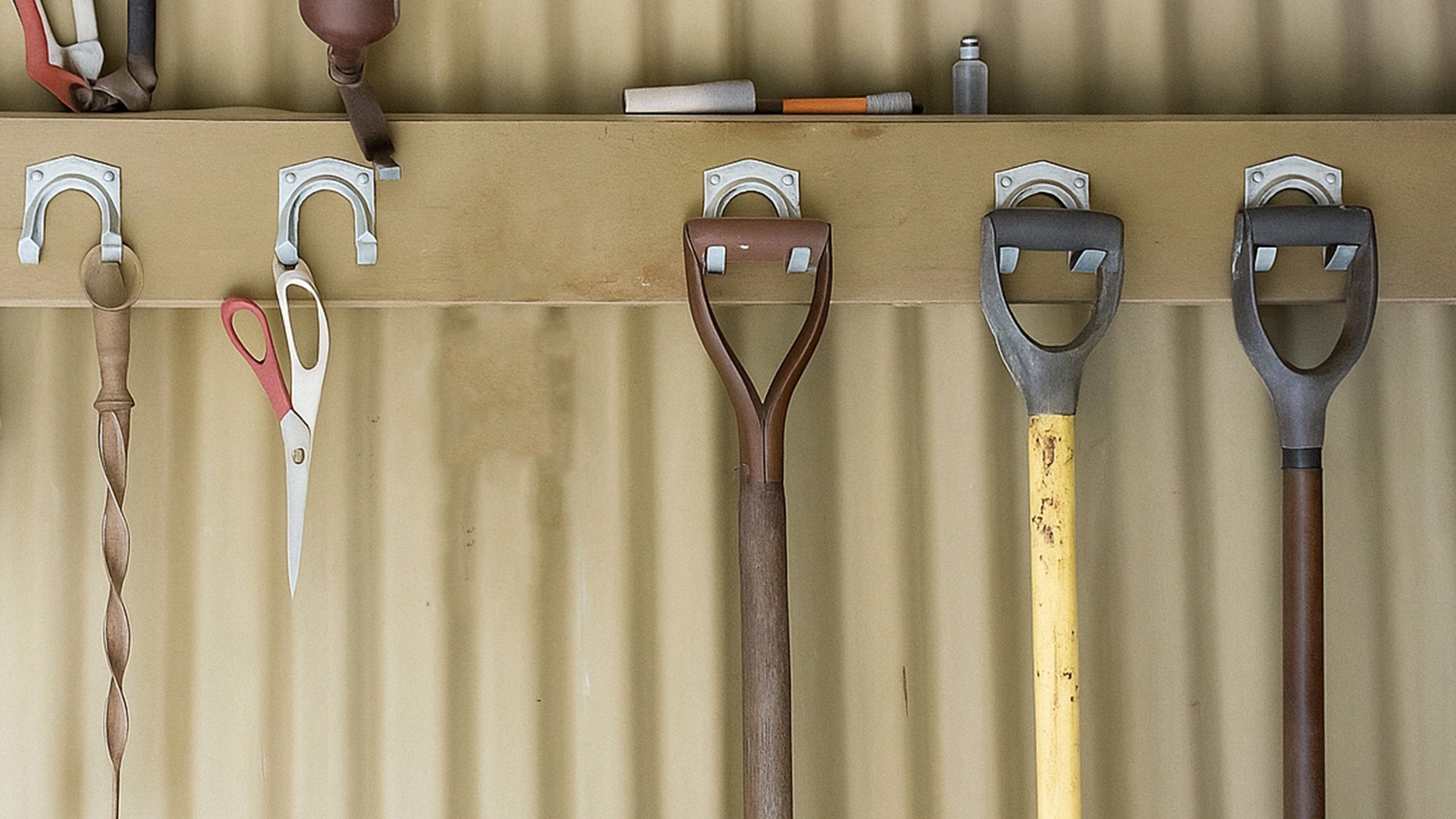 GARDEN TOOL HANGER HOLDER WALL ORGANIZER FOR WORKSHOP 20 PCS Dominant material metal