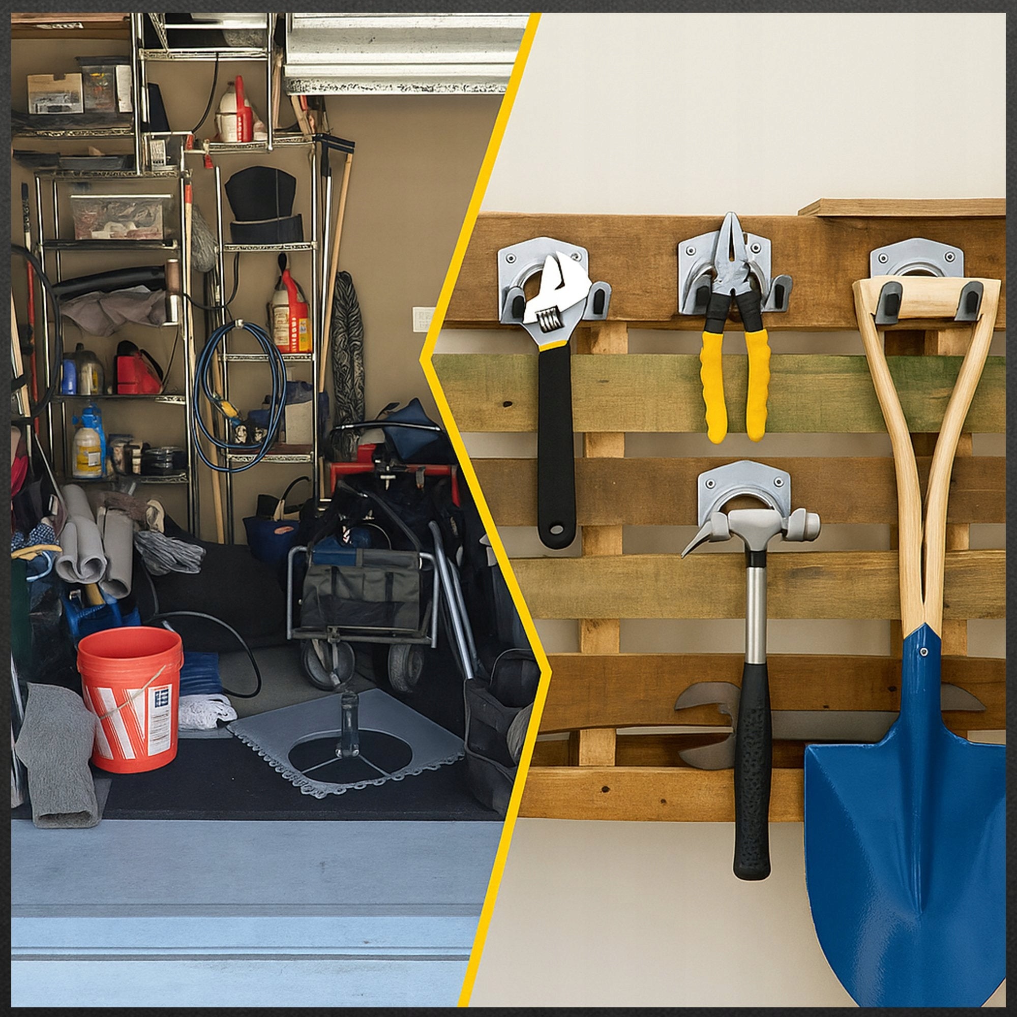 GARDEN TOOL HANGER HOLDER WALL ORGANIZER FOR WORKSHOP 20 PCS Kind single hangers