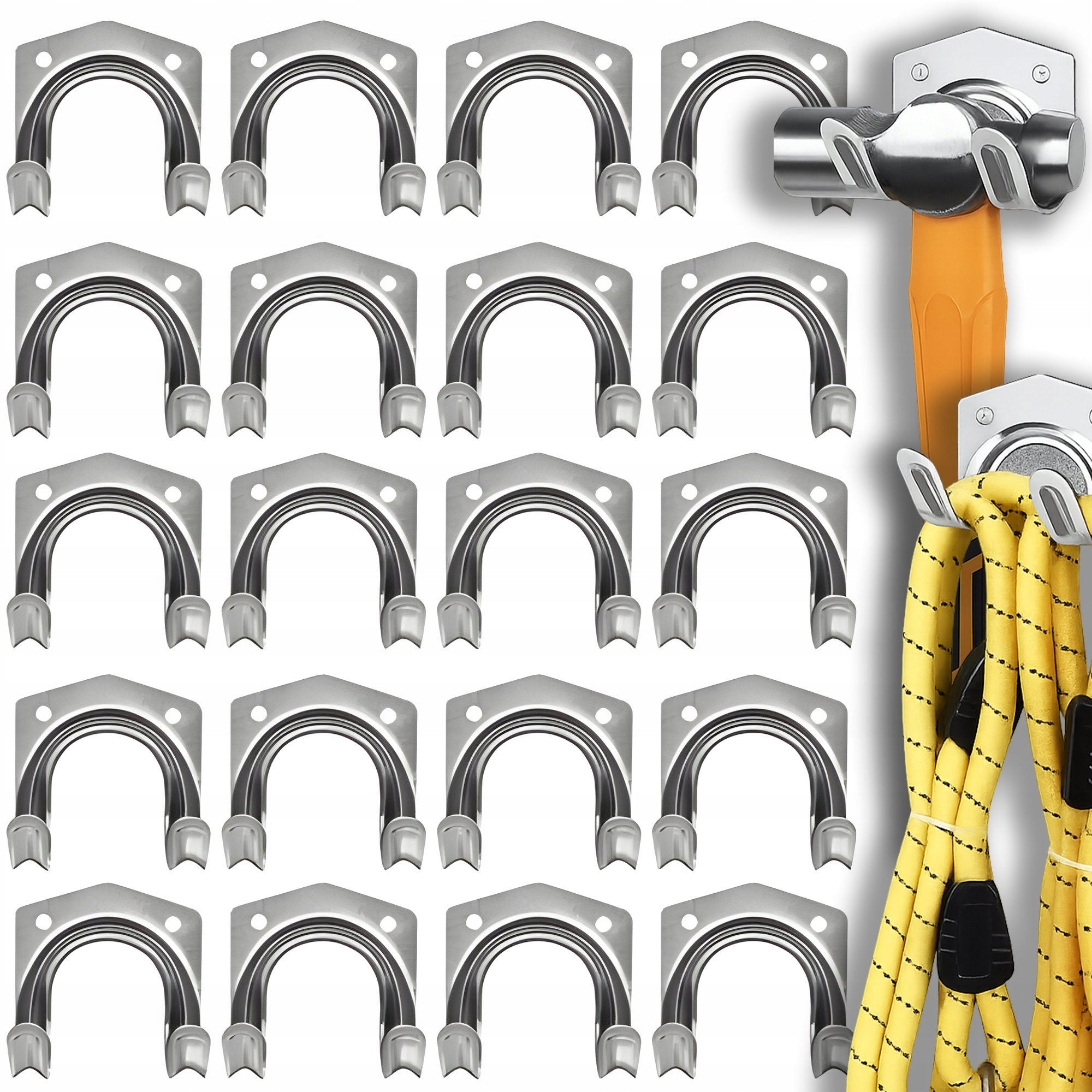 GARDEN TOOL HANGER HOLDER WALL ORGANIZER FOR WORKSHOP 20 PCS