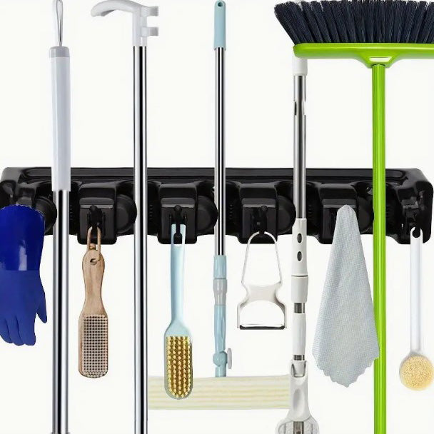 GARDEN TOOL HANGER Wall Mounted Broom Holder Brush Mop Rake Product depth 8 cm