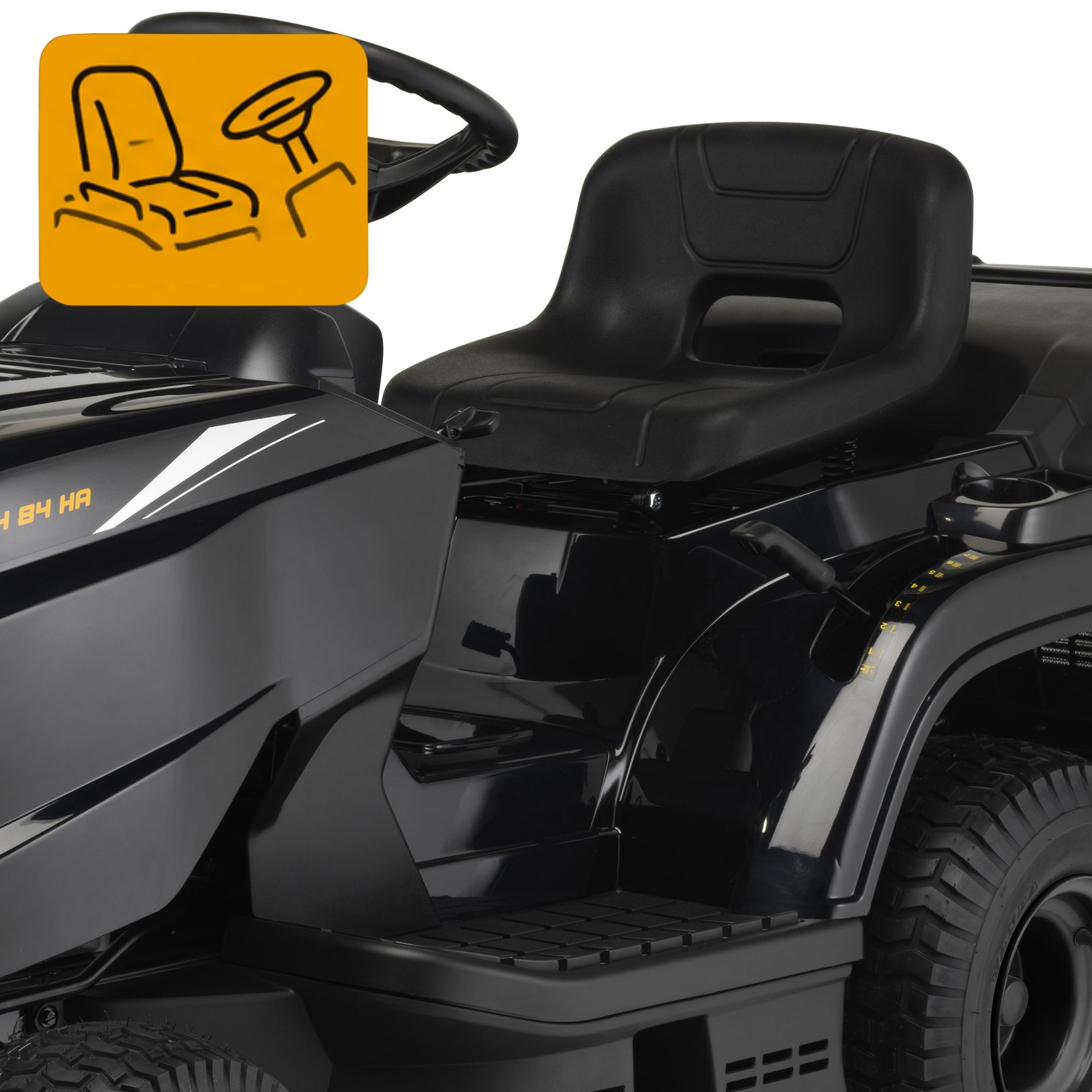 GARDEN TRACTOR WITH BASKET 200L ALPINA BY STIGA AT4 84 HA HYDROSTAT MULCZER Basket capacity 200 l