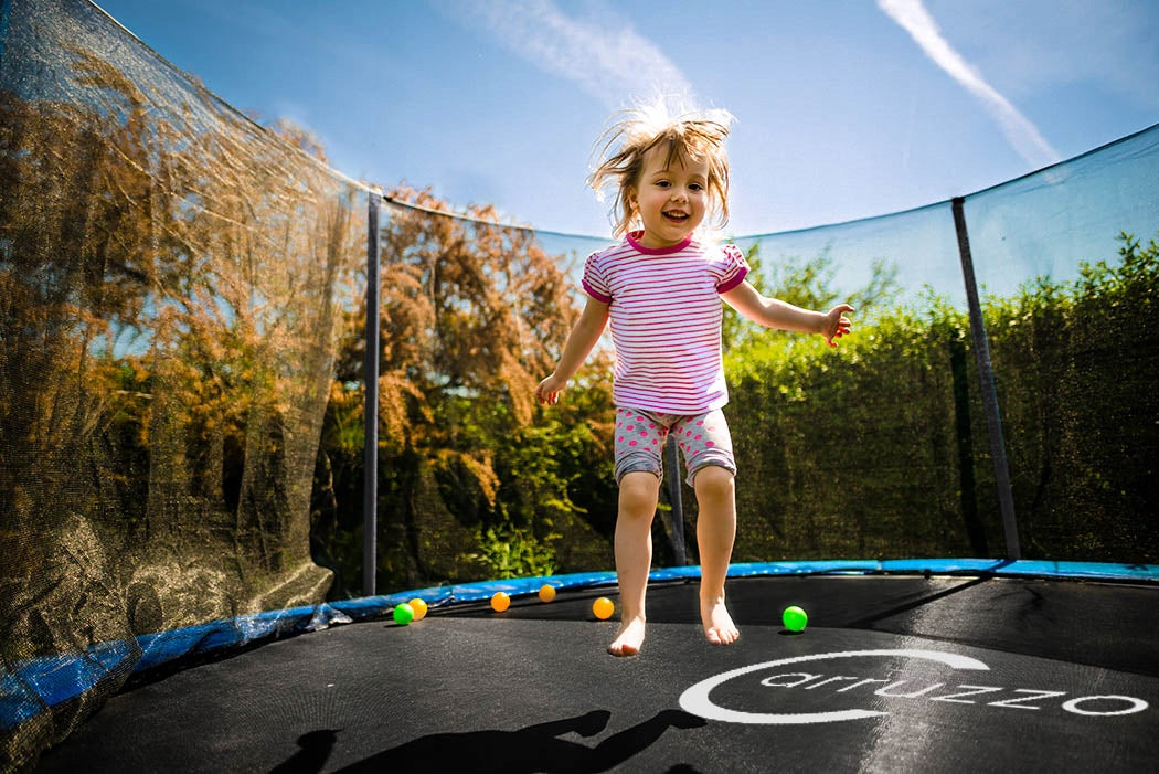 GARDEN TRAMPOLINE 10FT 312cm FOR CHILDREN MESH COVER Mat + FREEBIES Packaging status original