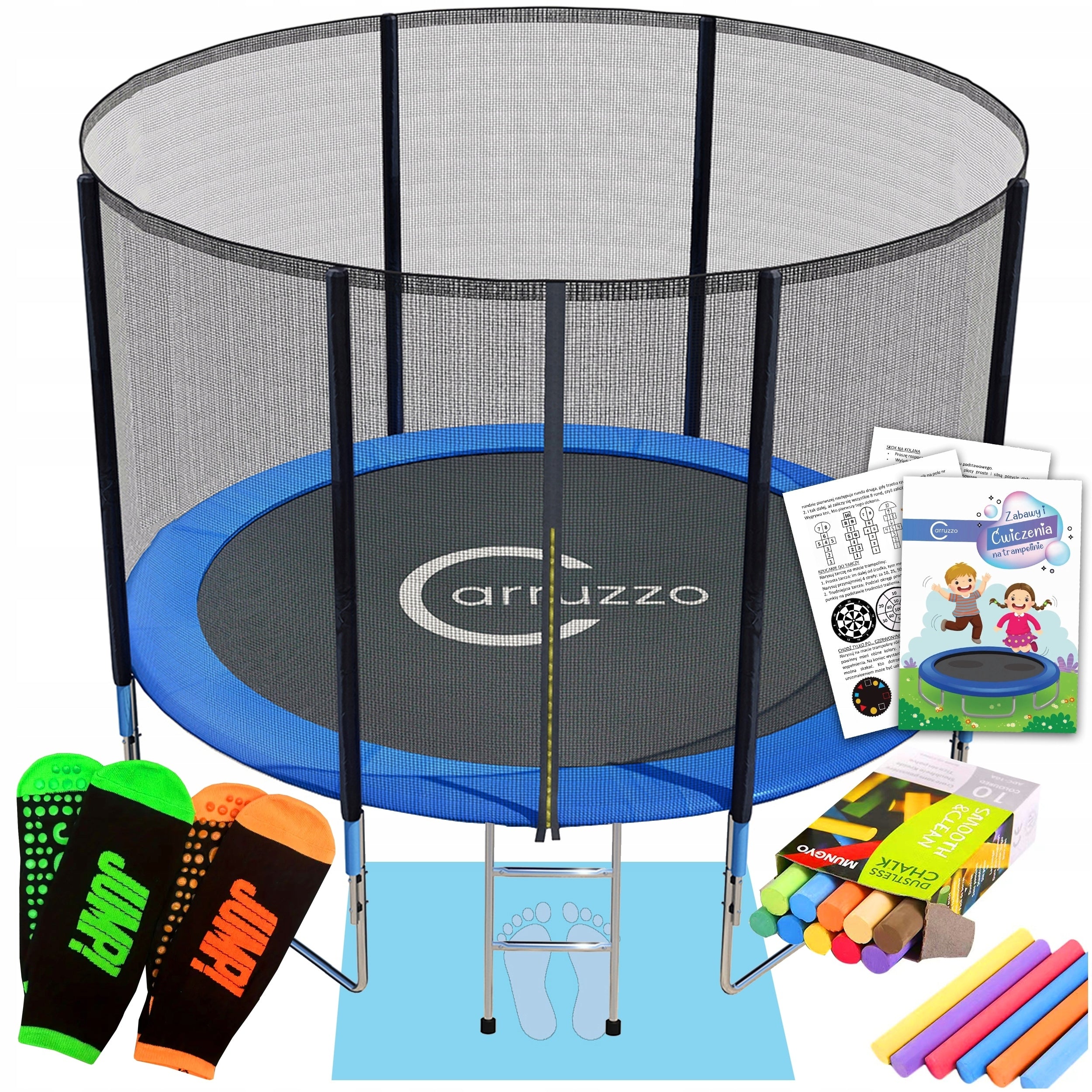 GARDEN TRAMPOLINE 10FT 312cm FOR CHILDREN MESH COVER Mat + FREEBIES