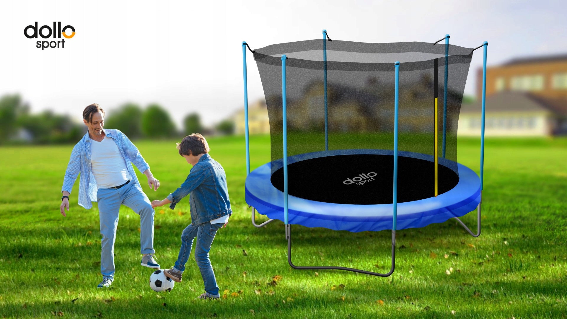 GARDEN TRAMPOLINE 185 CM 6 FT MESH LADDER Max. weight load 100 kg