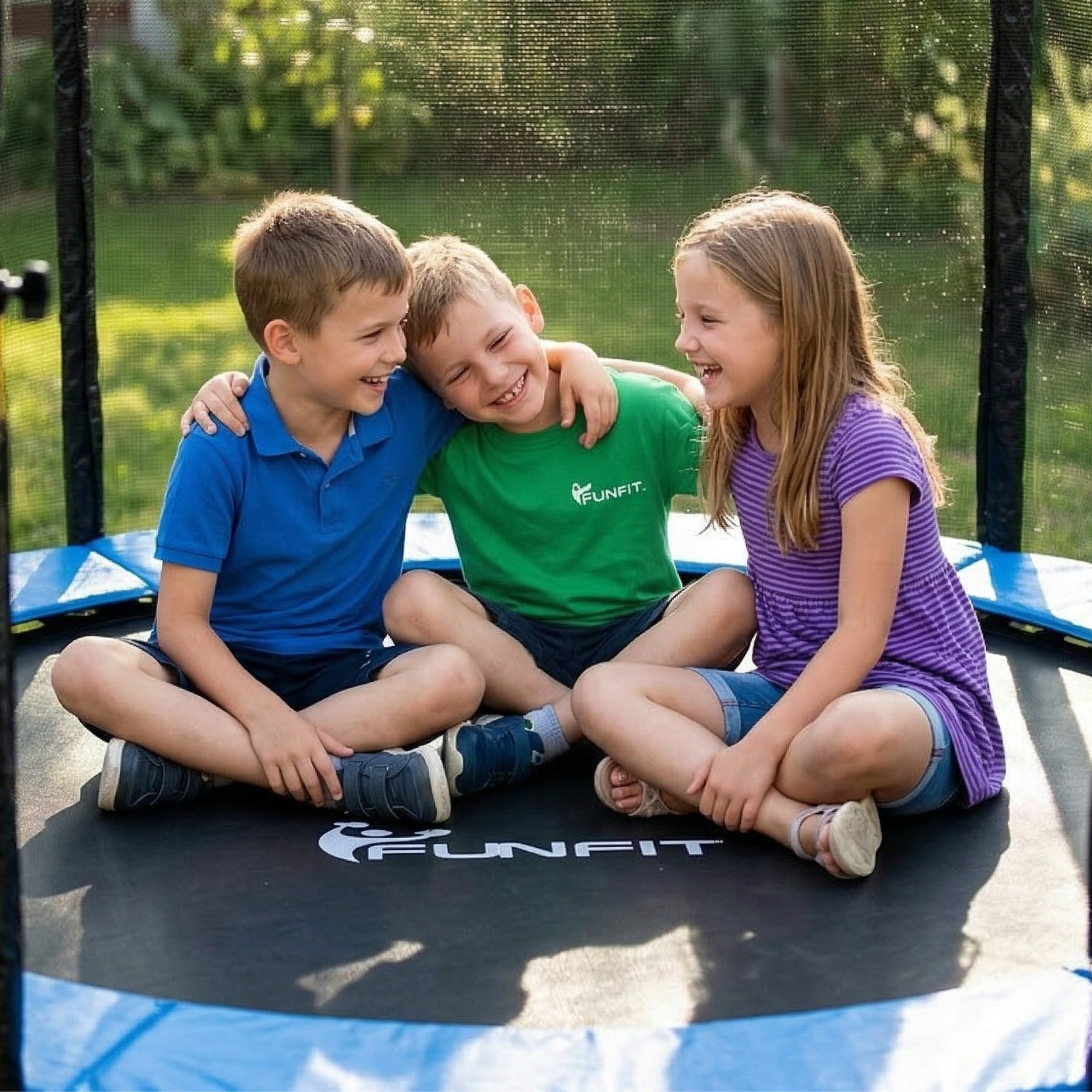 GARDEN TRAMPOLINE 312CM 10FT OUTDOOR NET + LADDER FUNFIT Packaging status original