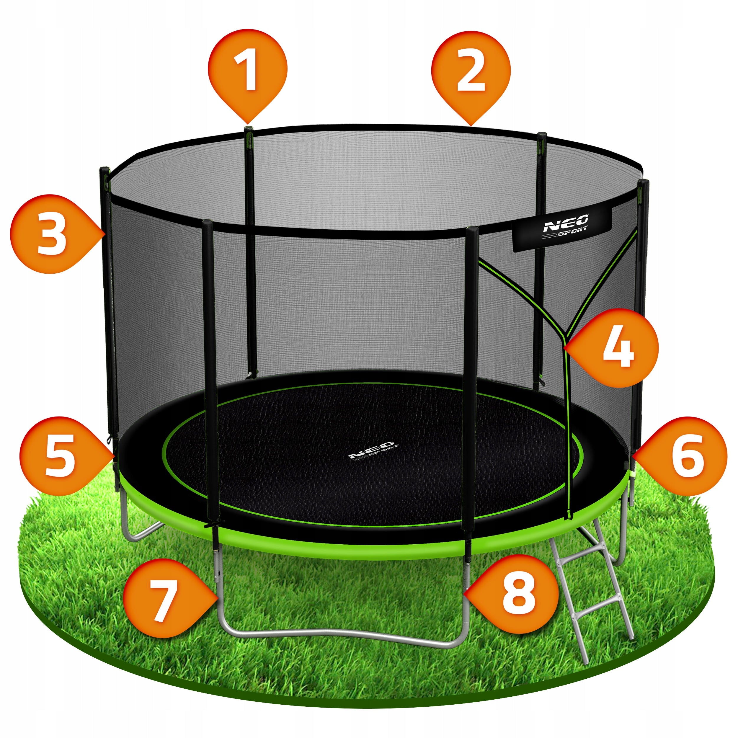 GARDEN TRAMPOLINE 312cm 10ft NEOSPORT model 2025 Manufacturer code NS-10Z231