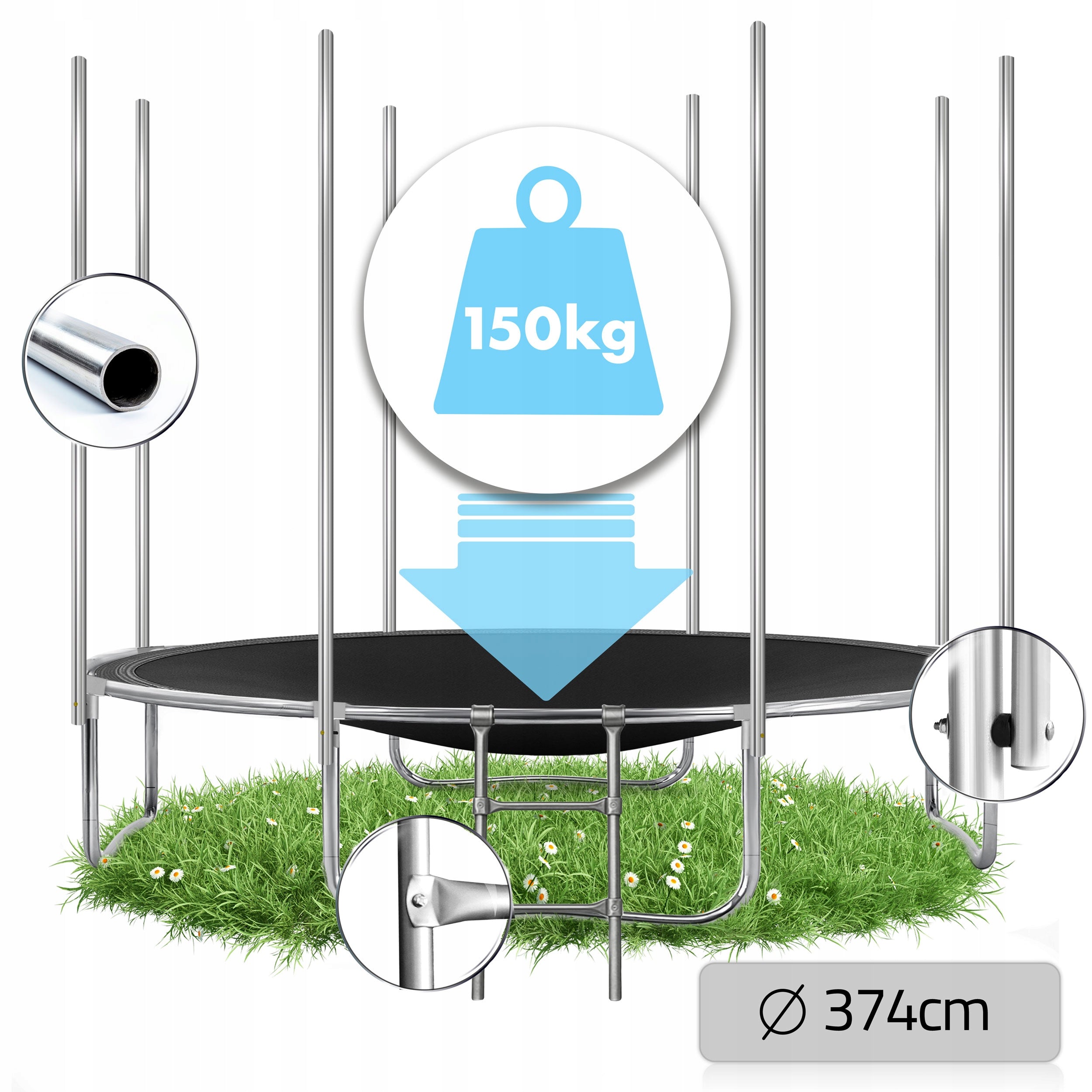 GARDEN TRAMPOLINE 374cm 12ft NEOSPORT model 2025 Manufacturer code NS-12Z241