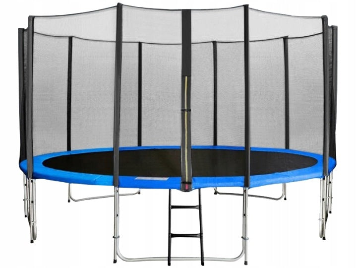 GARDEN TRAMPOLINE 487CM 16FT FOR CHILDREN NET LADDER LARGE STABLE Total height 283 cm