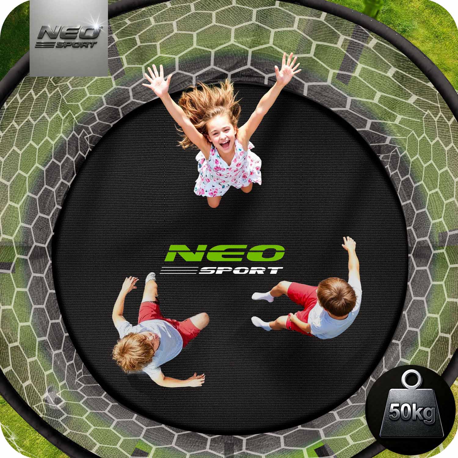 GARDEN TRAMPOLINE 6ft/183cm + LADDER INTERNAL MESH NEO-SPORT Brand Neo-sport