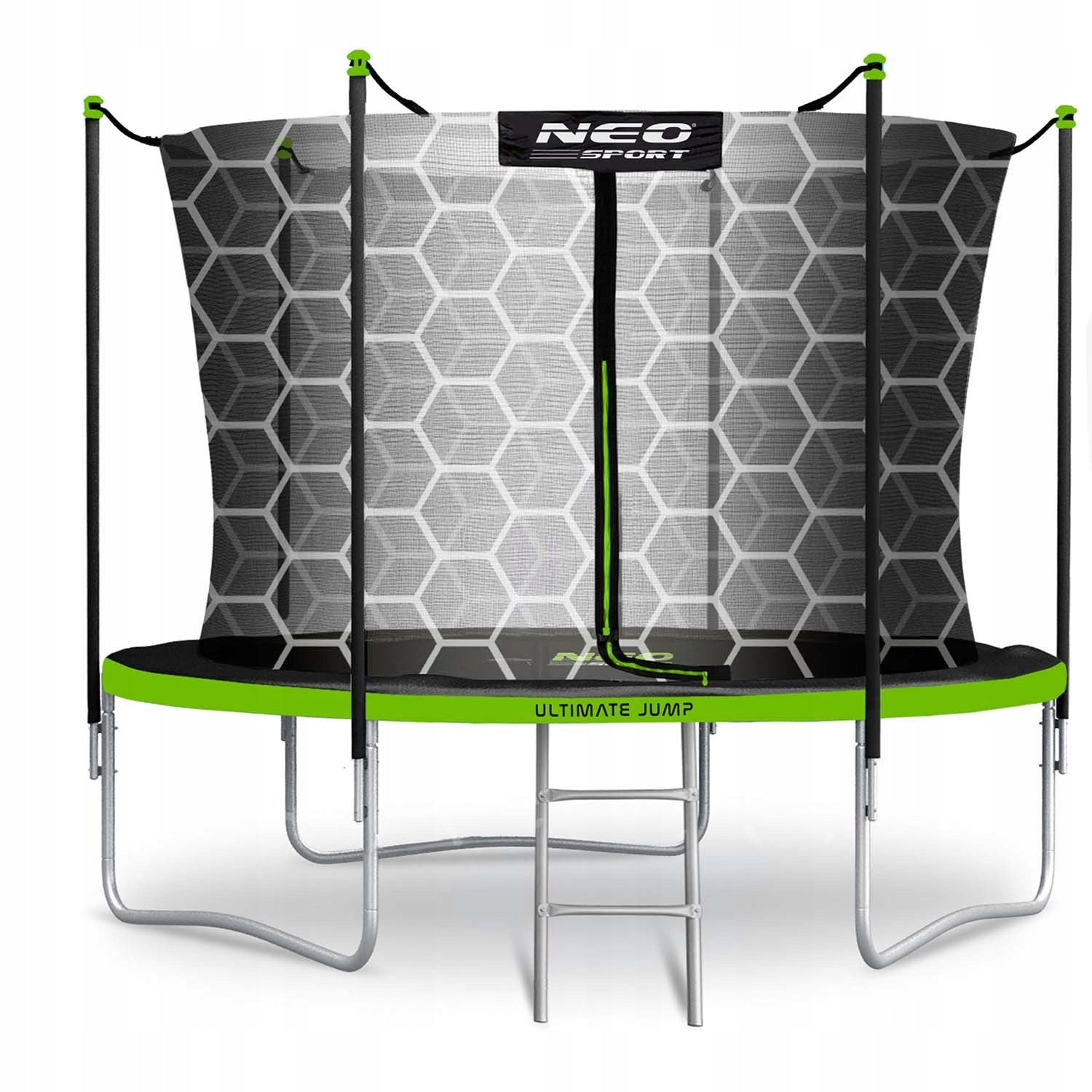 GARDEN TRAMPOLINE 6ft/183cm + LADDER INTERNAL MESH NEO-SPORT