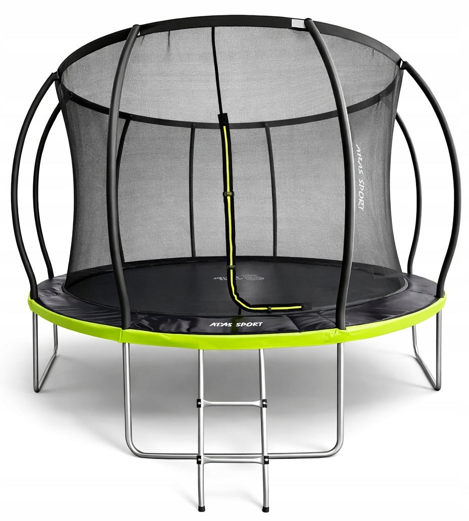 GARDEN TRAMPOLINE ATLAS SPORT 305 cm 10ft MESH 180 CM PRO GREEN