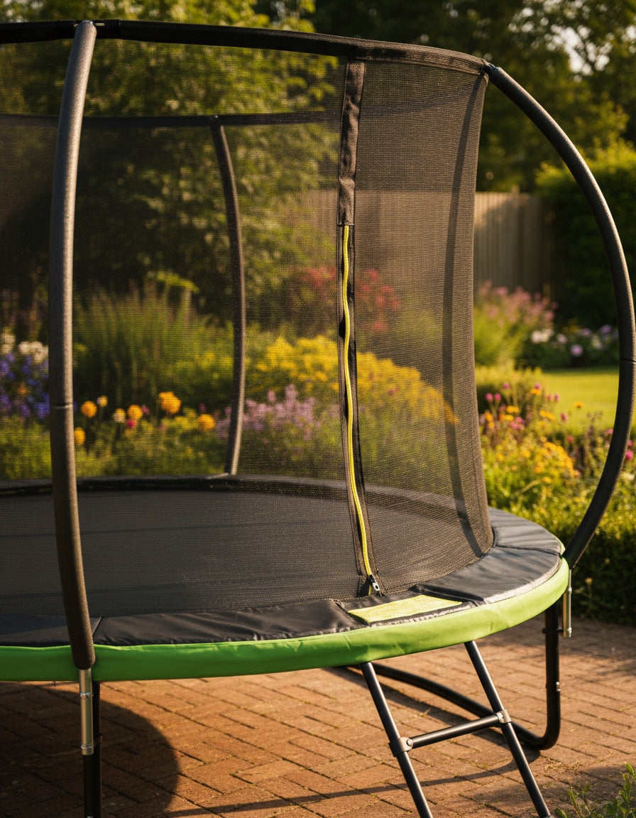 GARDEN TRAMPOLINE FOR CHILDREN 244 cm LADDER SAFETY NET 8FT Net height 155 cm