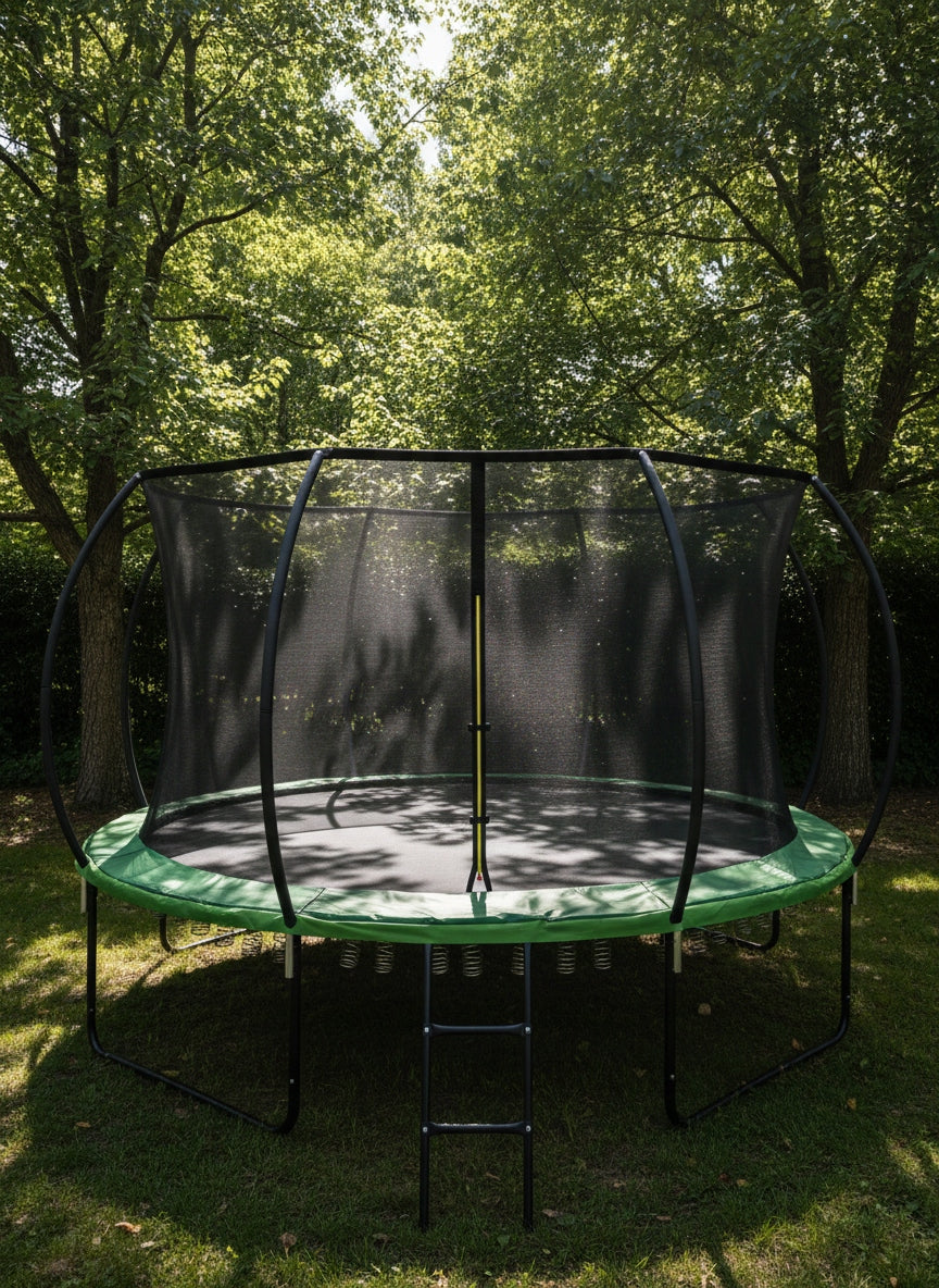 GARDEN TRAMPOLINE FOR CHILDREN 366 cm LADDER SAFETY NET 12FT Number of springs/ropes 64