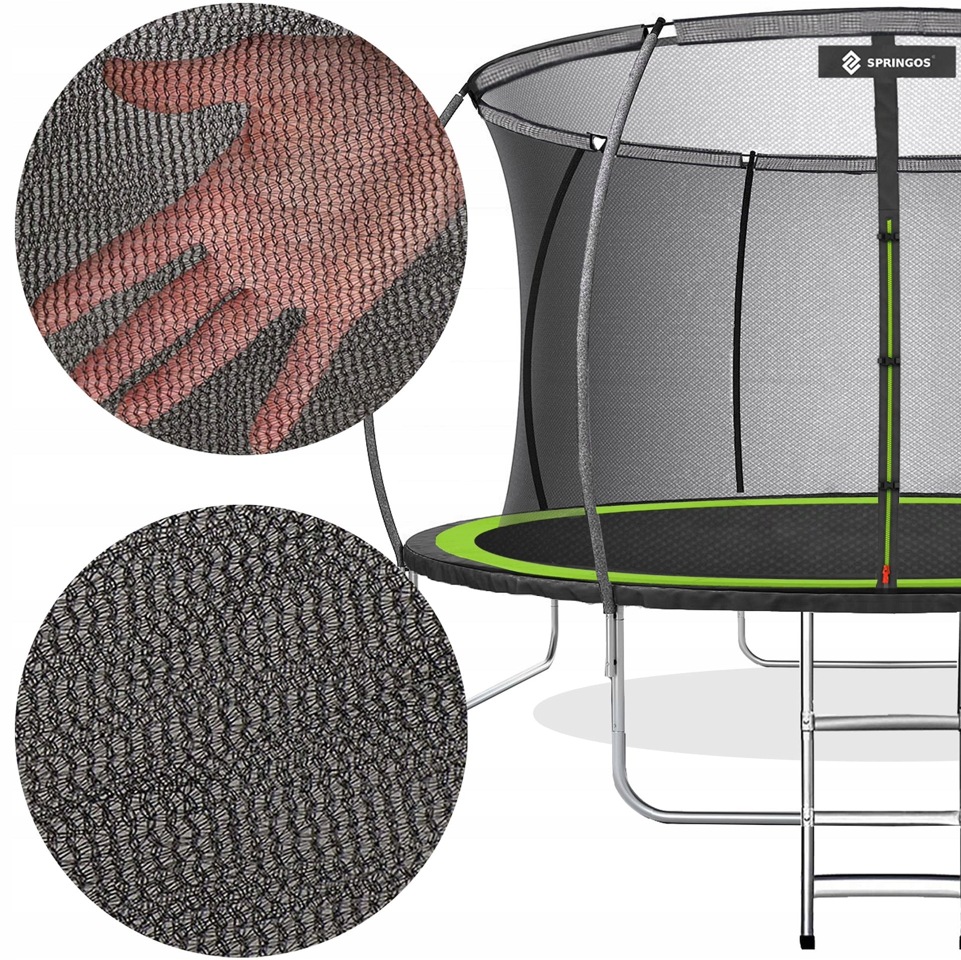 GARDEN TRAMPOLINE FOR CHILDREN FOR GARDEN WITH INNER MESH 12FT 374cm Max. weight load 200 kg
