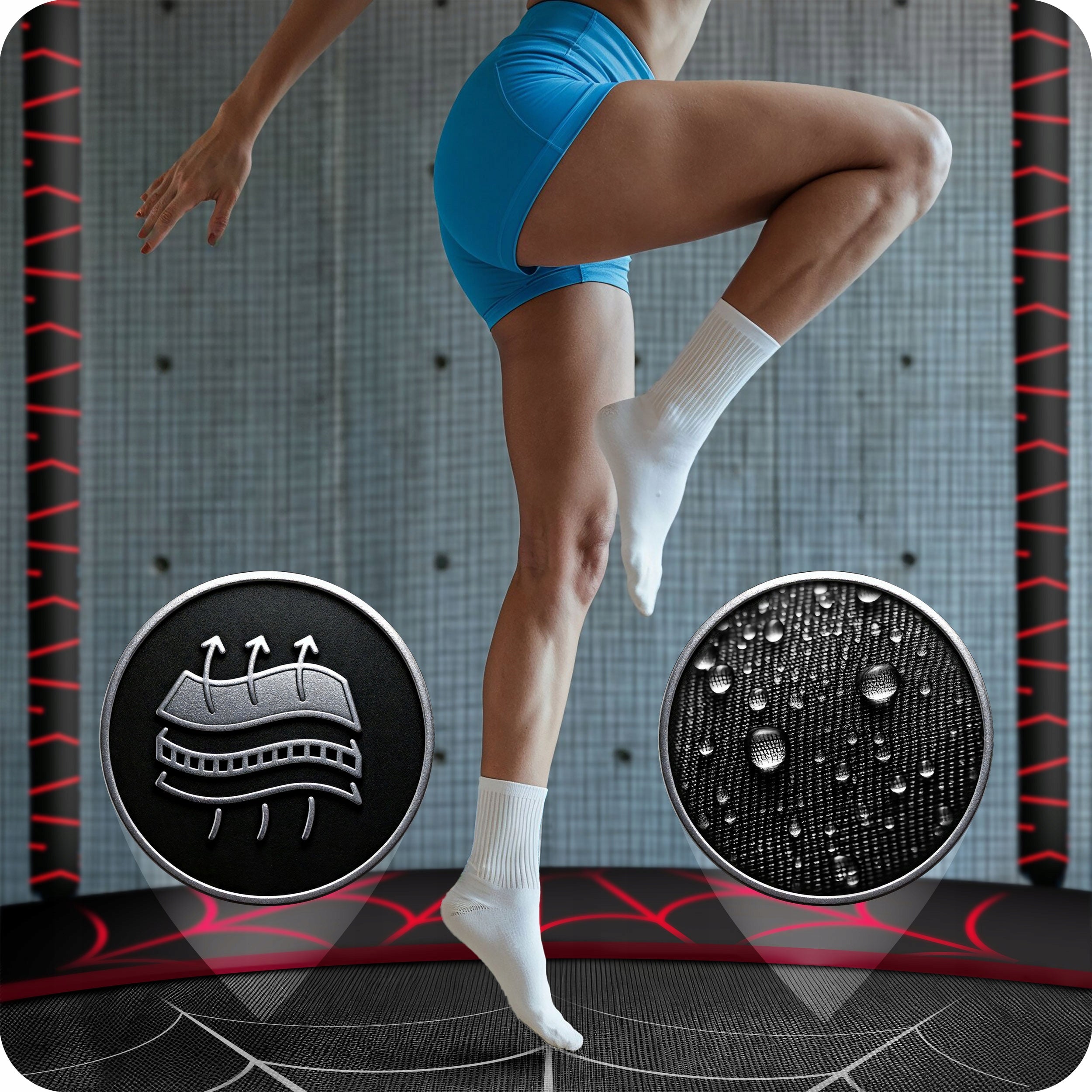 GARDEN TRAMPOLINE FOR CHILDREN SAFE SOLID 252cm NEOSPORT 8ft Height from ground level 55 cm