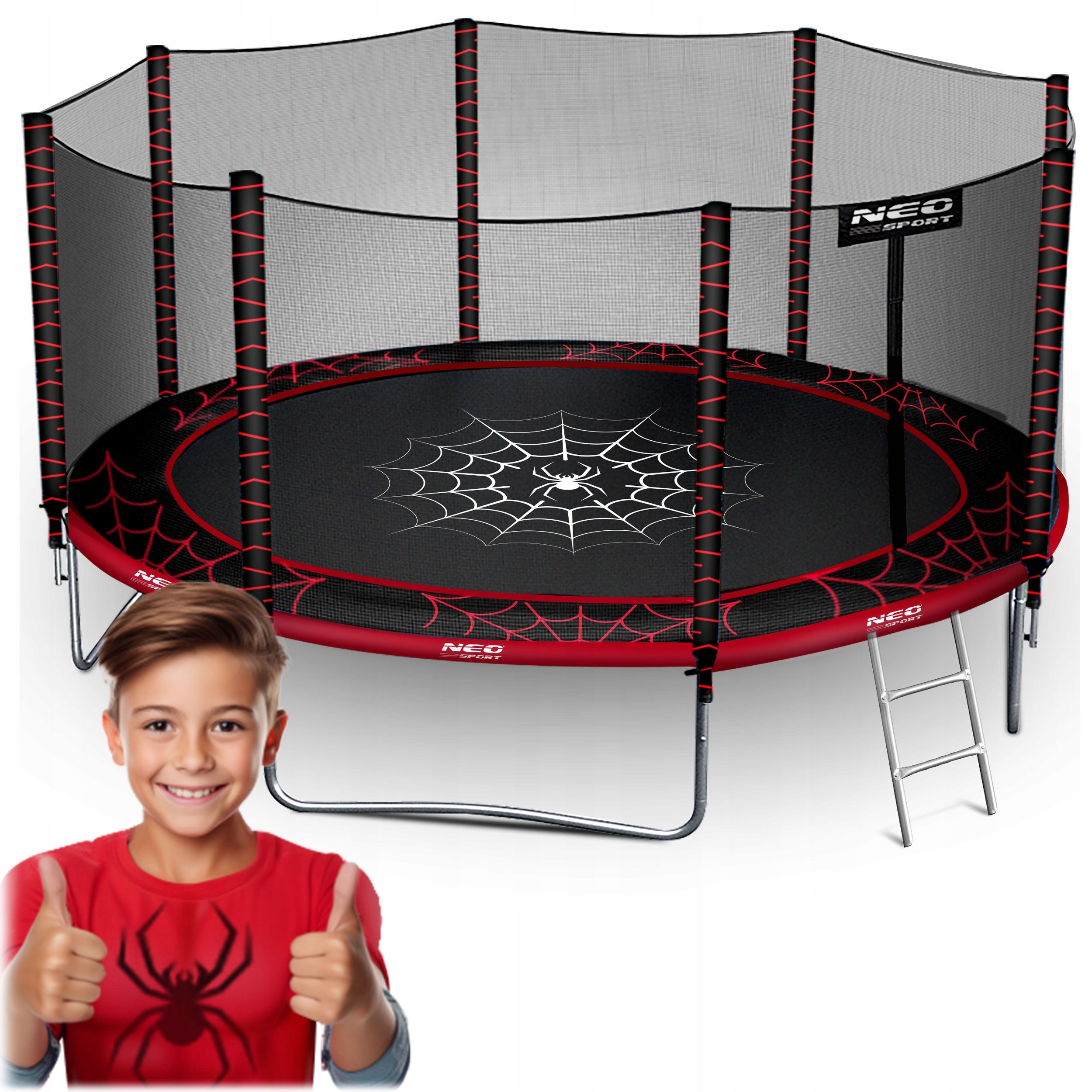 GARDEN TRAMPOLINE FOR CHILDREN SAFE SOLID 404cm 13ft NEOSPORT